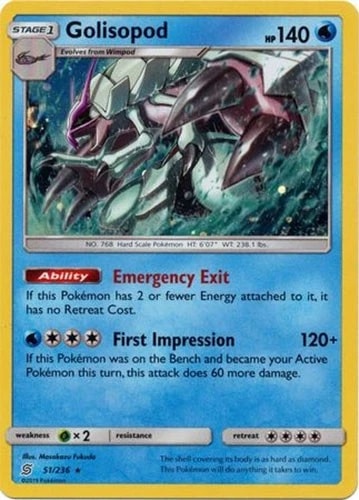 Golisopod - 51/236 (Cosmos Holo) 051/236 card from Blister Exclusives