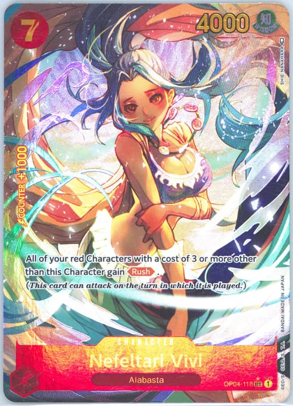 Nefeltari Vivi (Alternate Art) OP04-118 card from Kingdoms of Intrigue