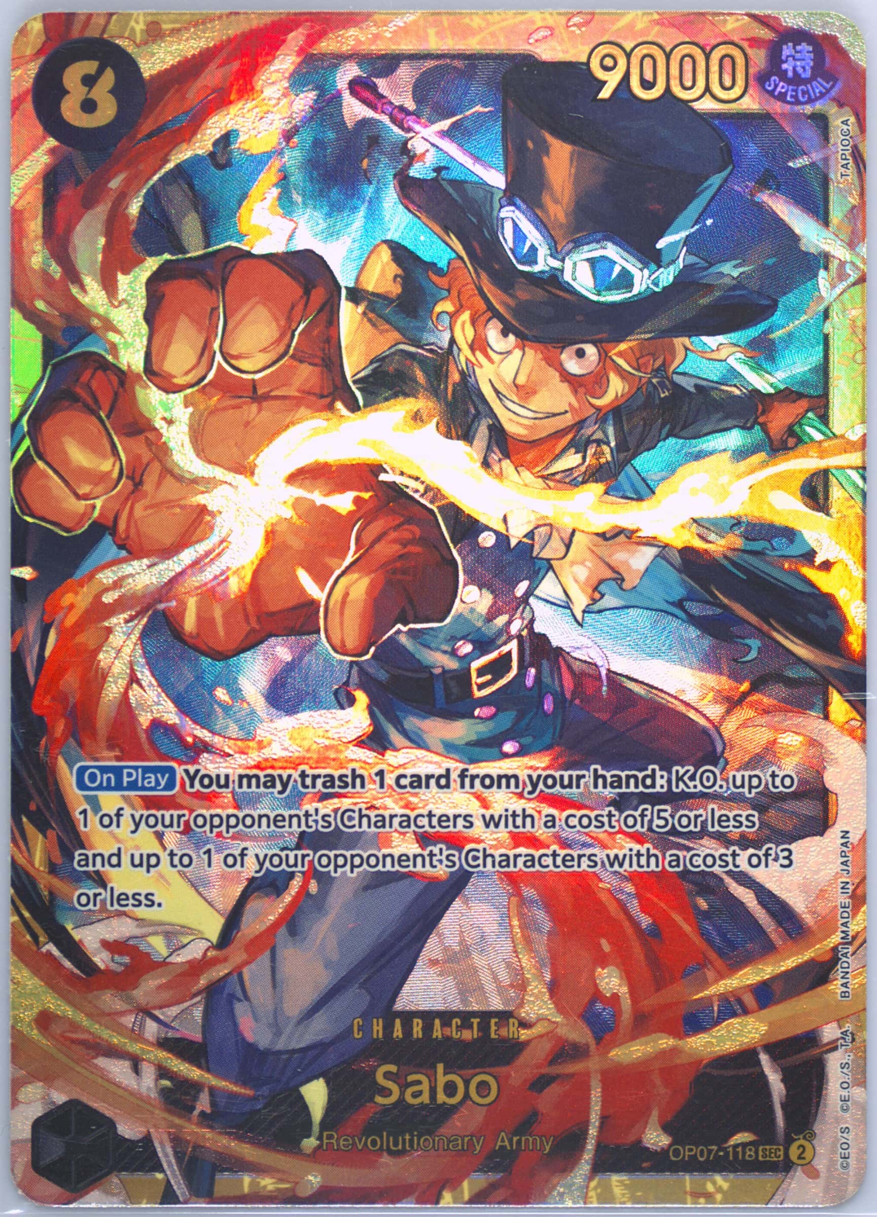 Sabo OP07-118 card from 500 Years in the Future