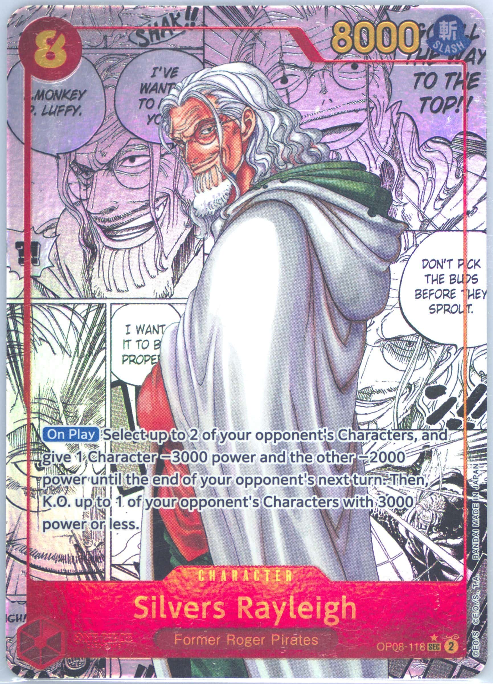 Silvers Rayleigh (Parallel) (Manga) OP08-118 card from Two Legends