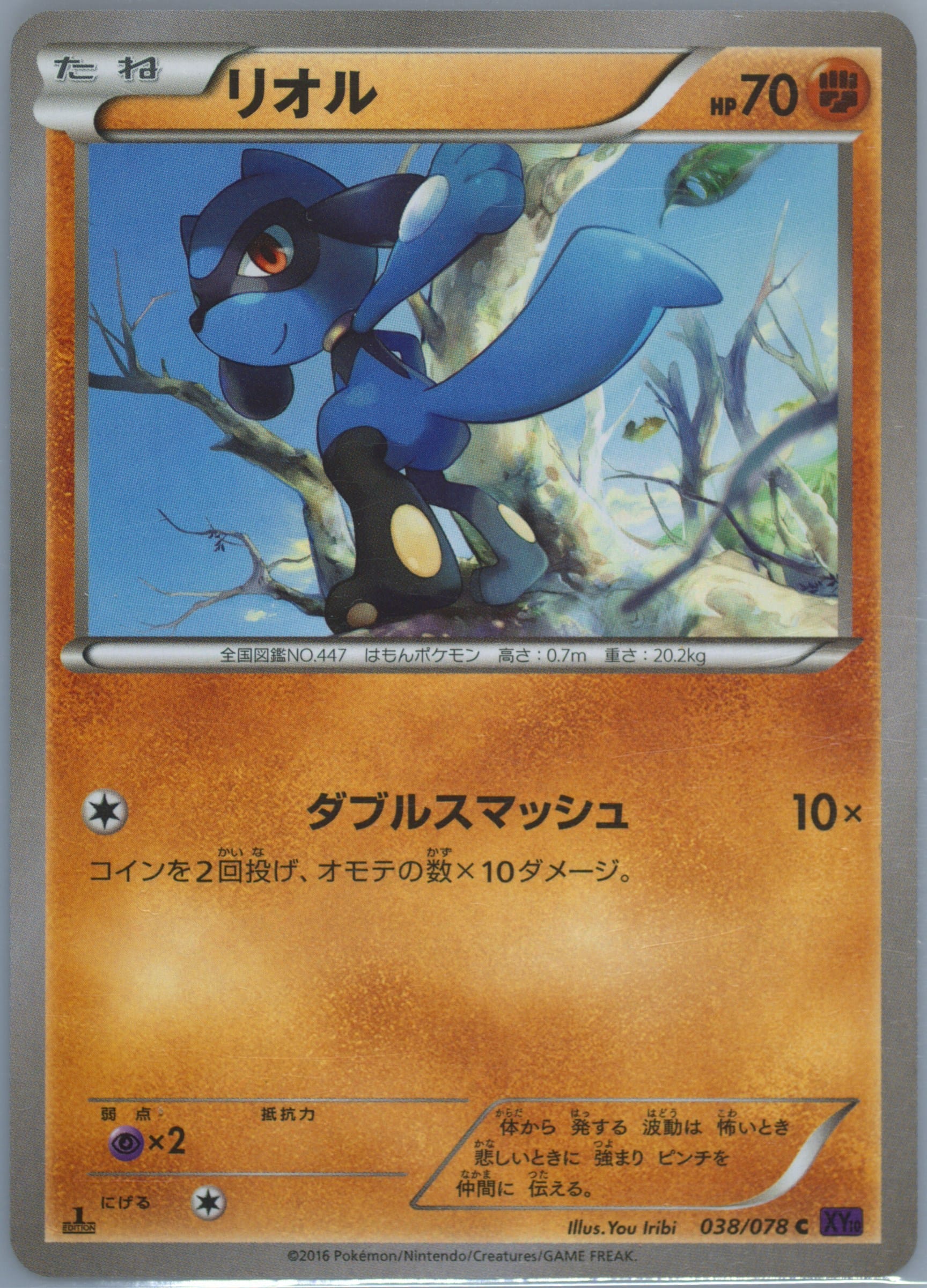 Riolu 038/078 card from XY10: Awakening Psychic King
