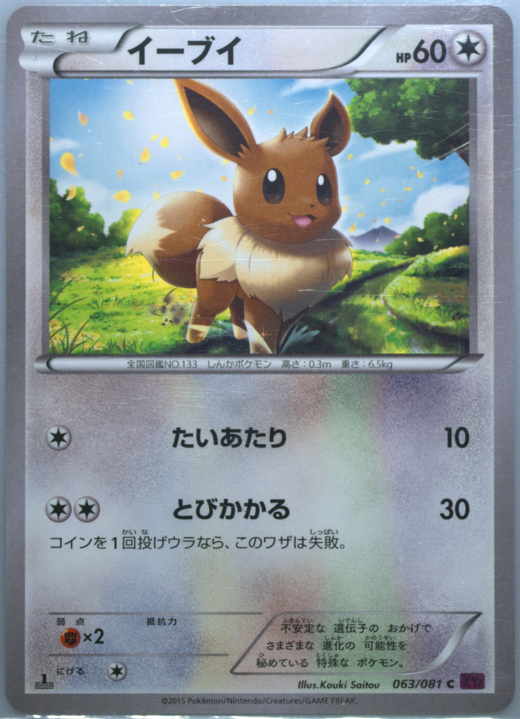 Eevee 063/081 card from XY7: Bandit Ring
