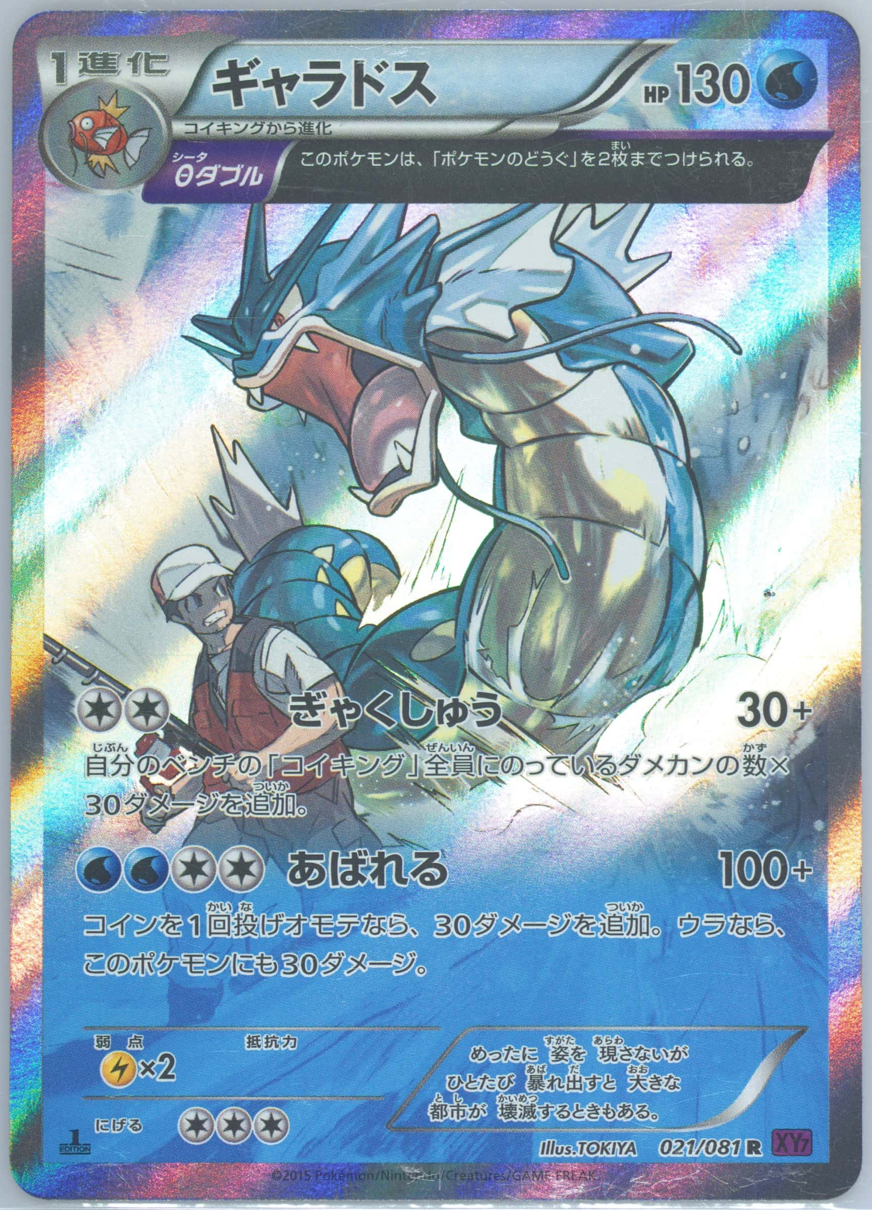 Gyarados 021/081 card from XY7: Bandit Ring