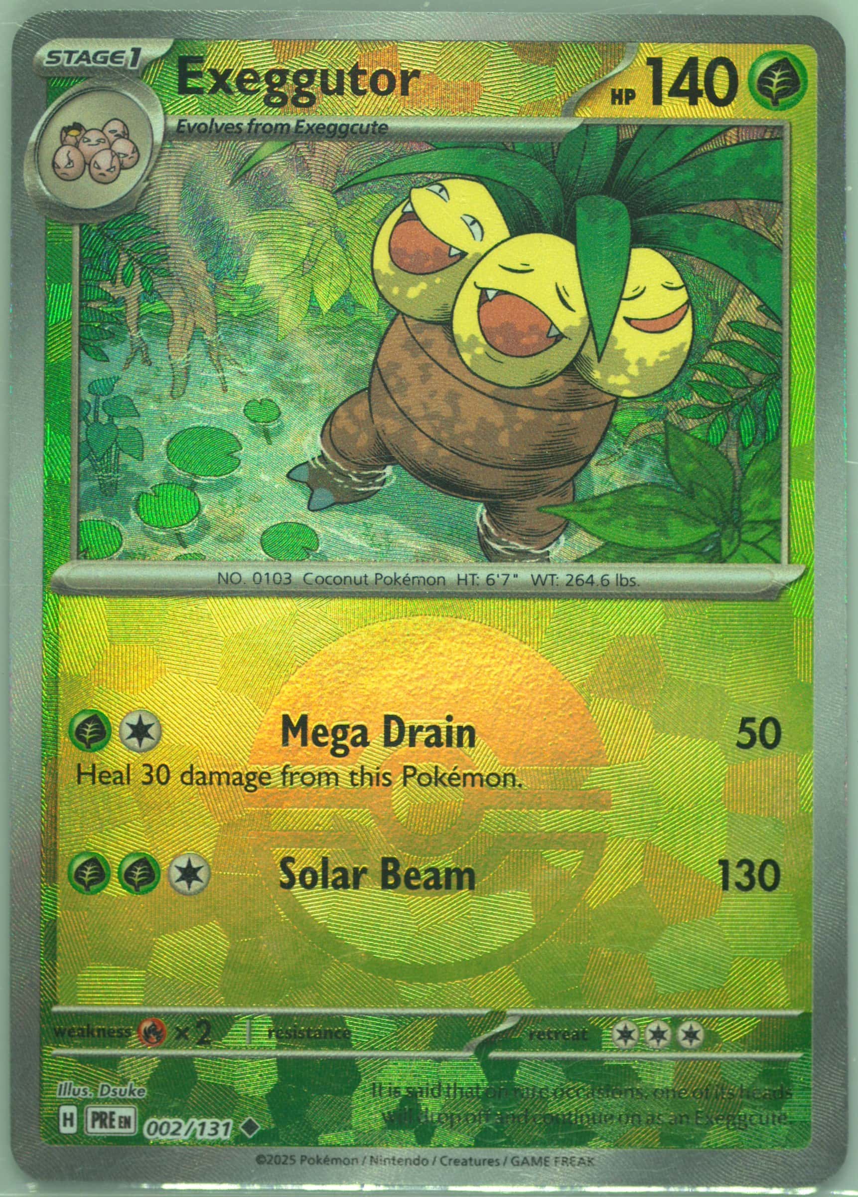 Exeggutor (Poke Ball Pattern) 002/131 card from SV: Prismatic Evolutions