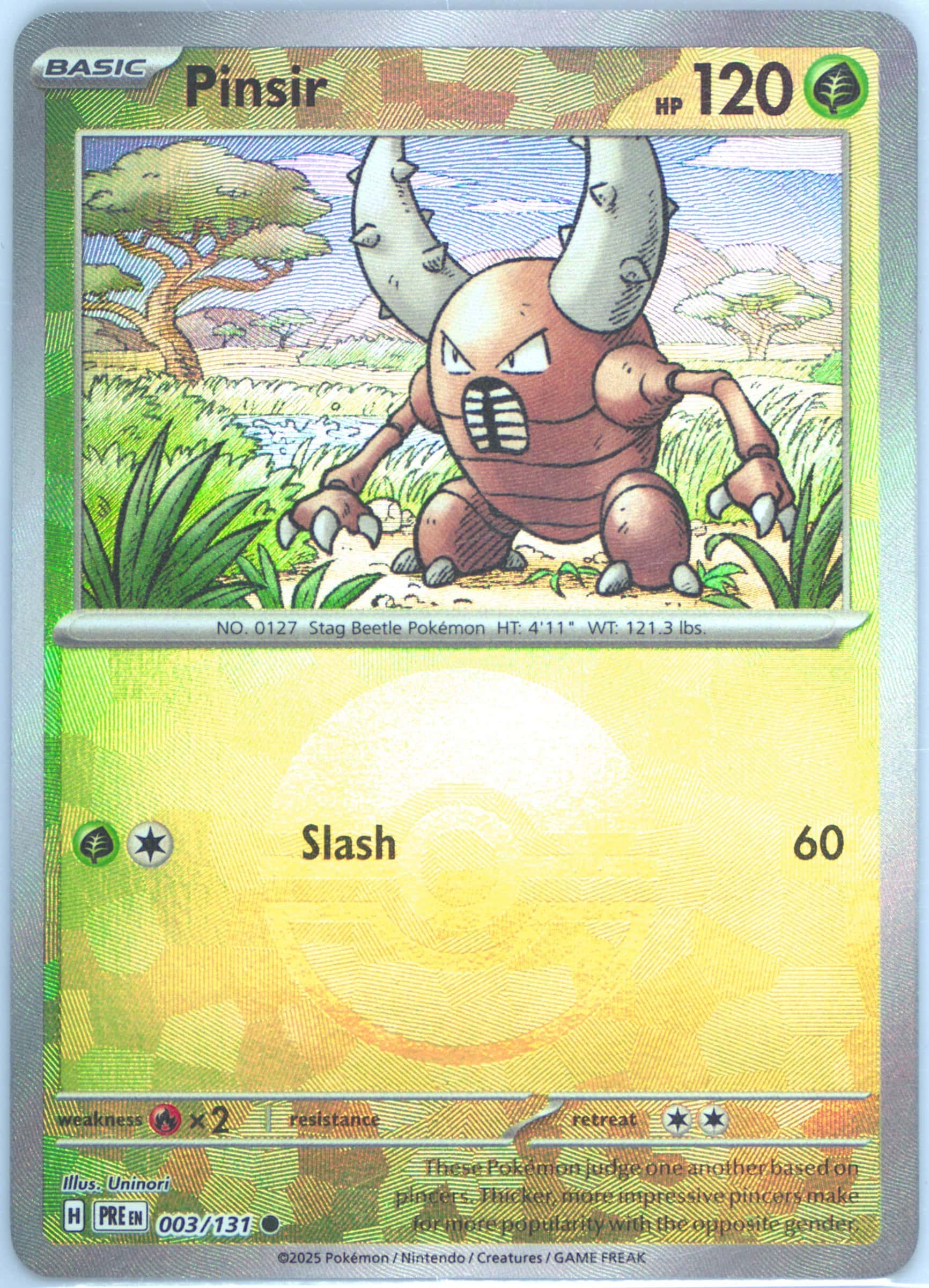 Pinsir (Poke Ball Pattern) 003/131 card from SV: Prismatic Evolutions