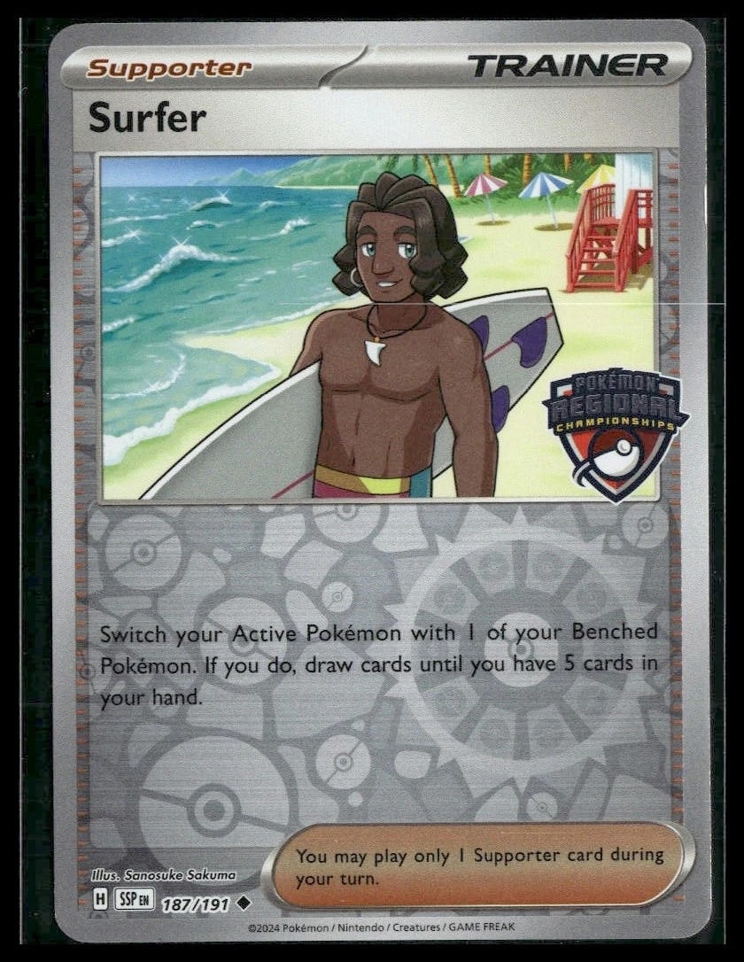 Surfer (Regional Championship) [Staff] 187/191 card from League & Championship Cards