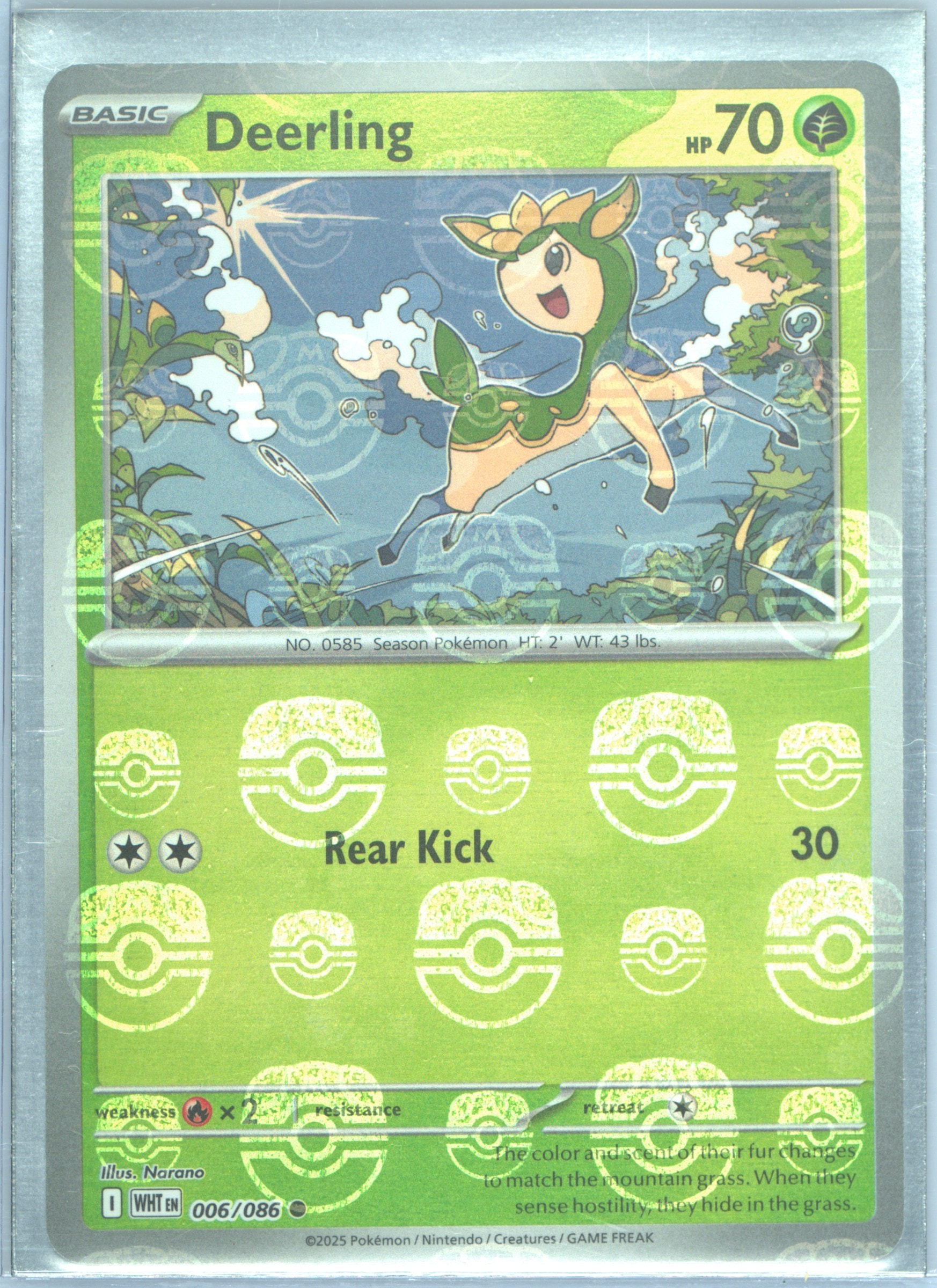 Deerling (Master Ball Pattern) 006/086 card from SV: White Flare