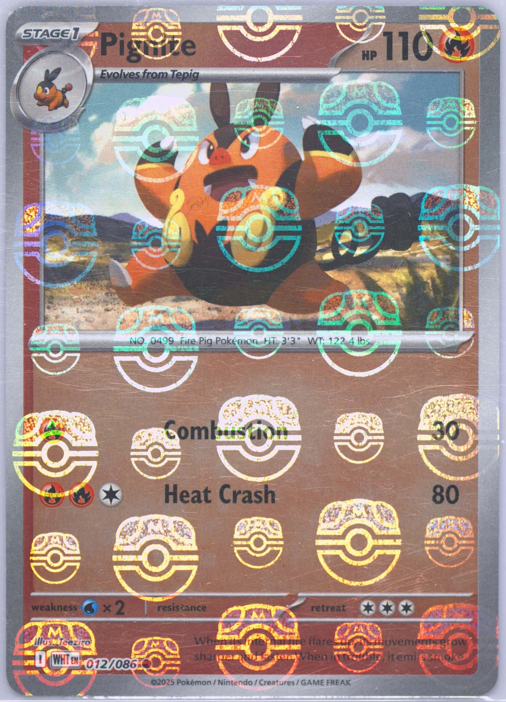 Pignite (Master Ball Pattern) 012/086 card from SV: White Flare