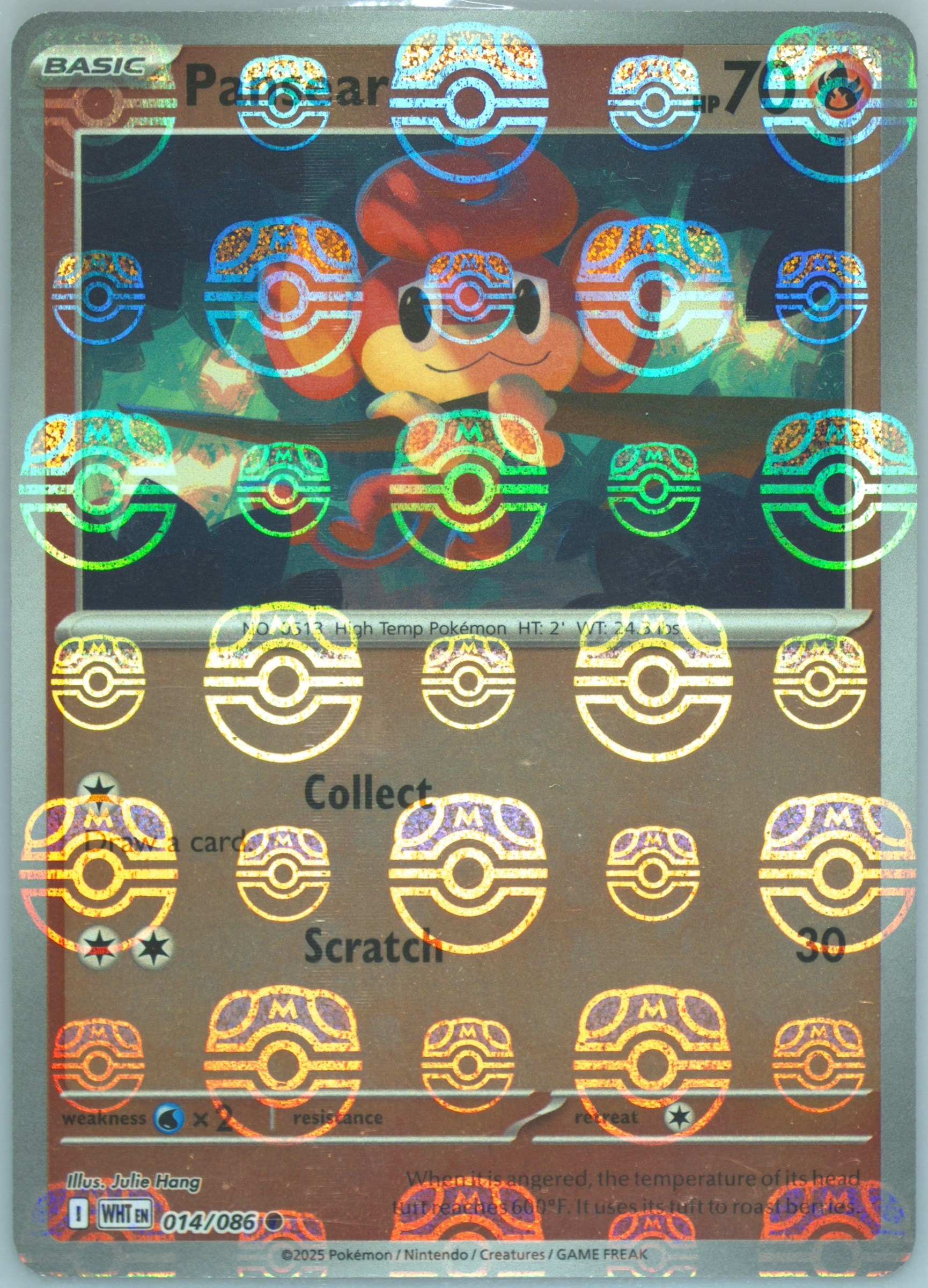 Pansear (Master Ball Pattern) 014/086 card from SV: White Flare