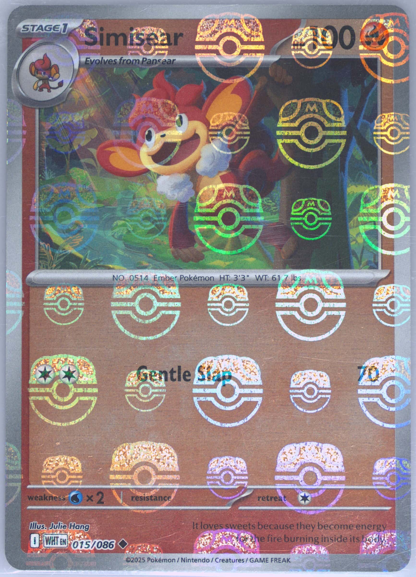 Simisear (Master Ball Pattern) 015/086 card from SV: White Flare