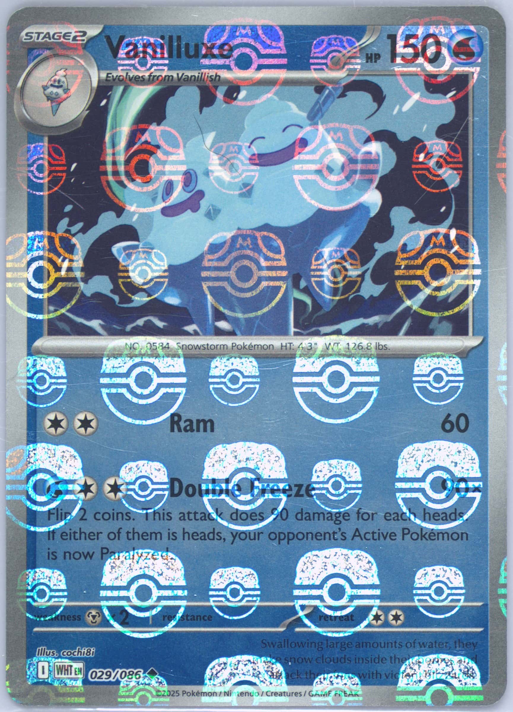 Vanilluxe (Master Ball Pattern) 029/086 card from SV: White Flare