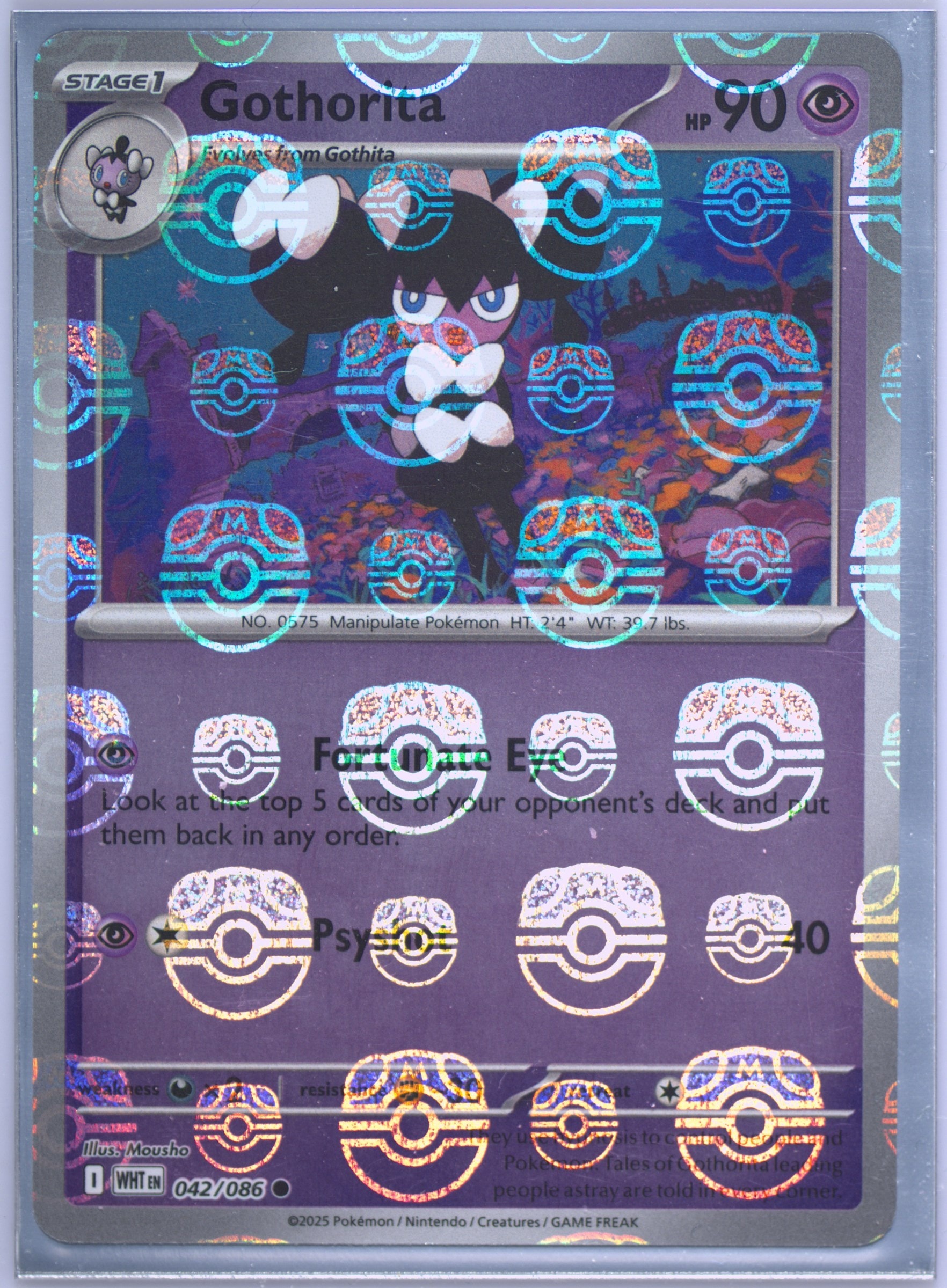 Gothorita (Master Ball Pattern) 042/086 card from SV: White Flare