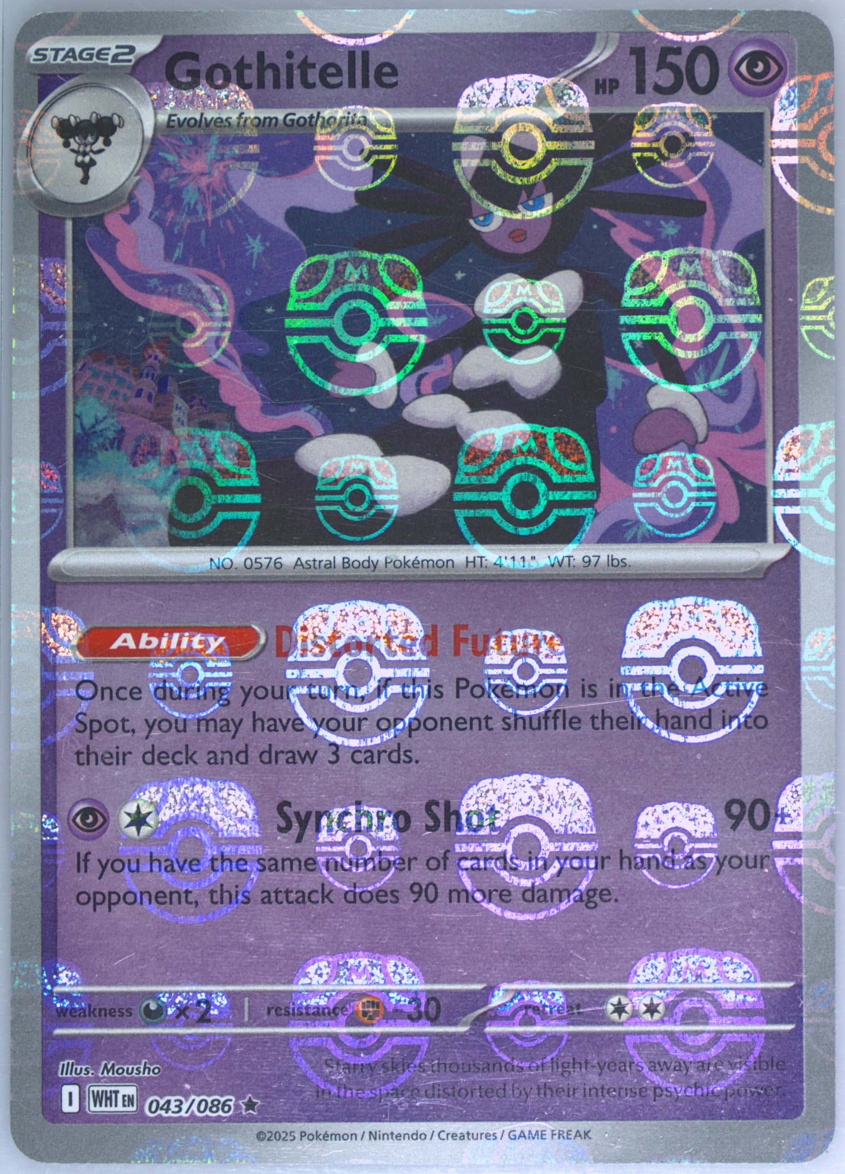 Gothitelle (Master Ball Pattern) 043/086 card from SV: White Flare