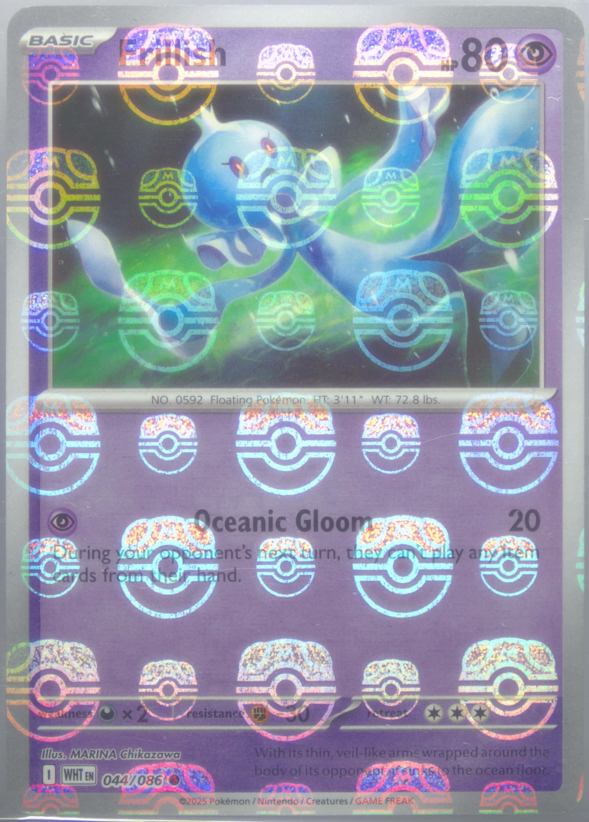 Frillish (Master Ball Pattern) 044/086 card from SV: White Flare
