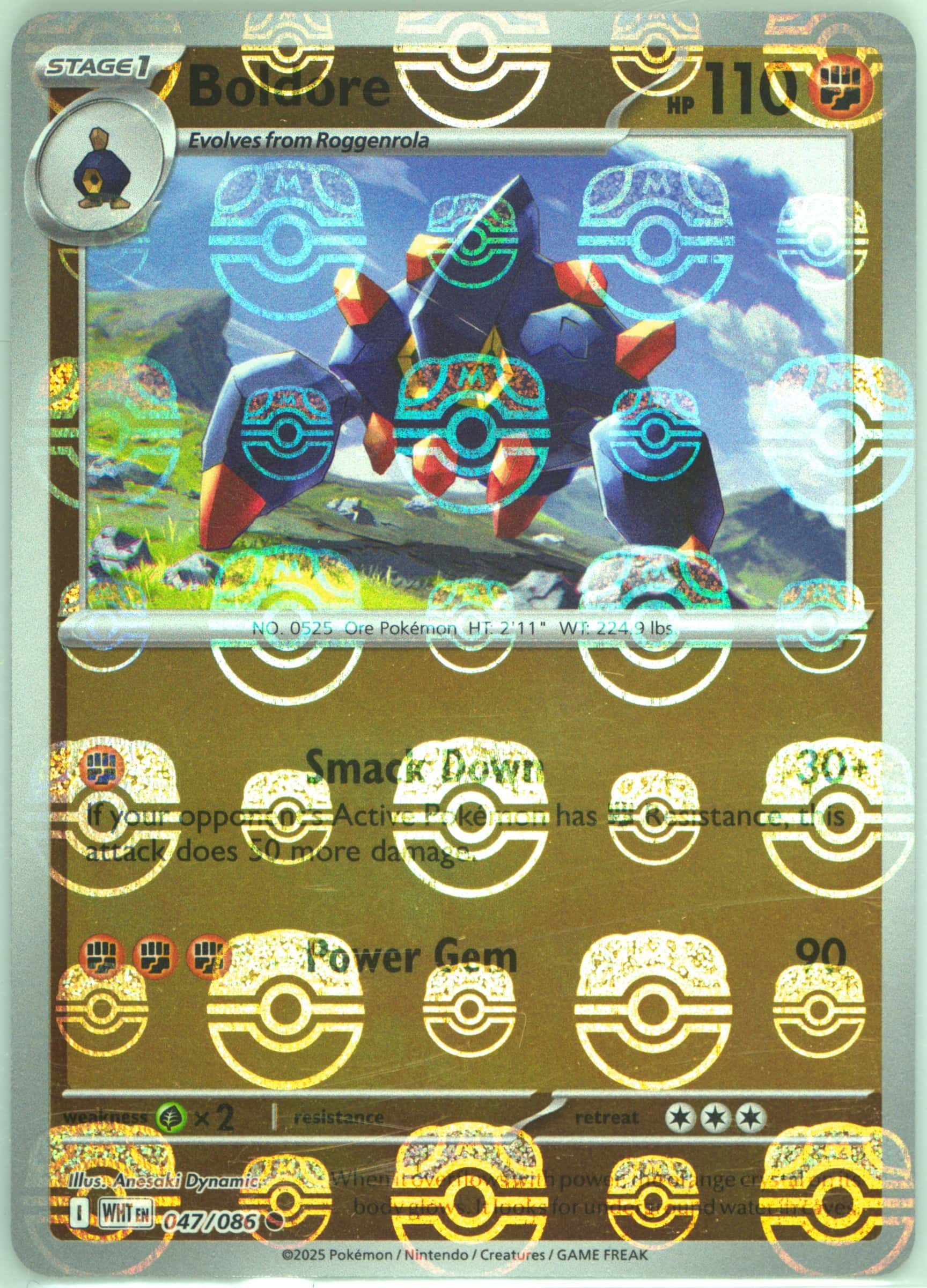 Boldore (Master Ball Pattern) 047/086 card from SV: White Flare
