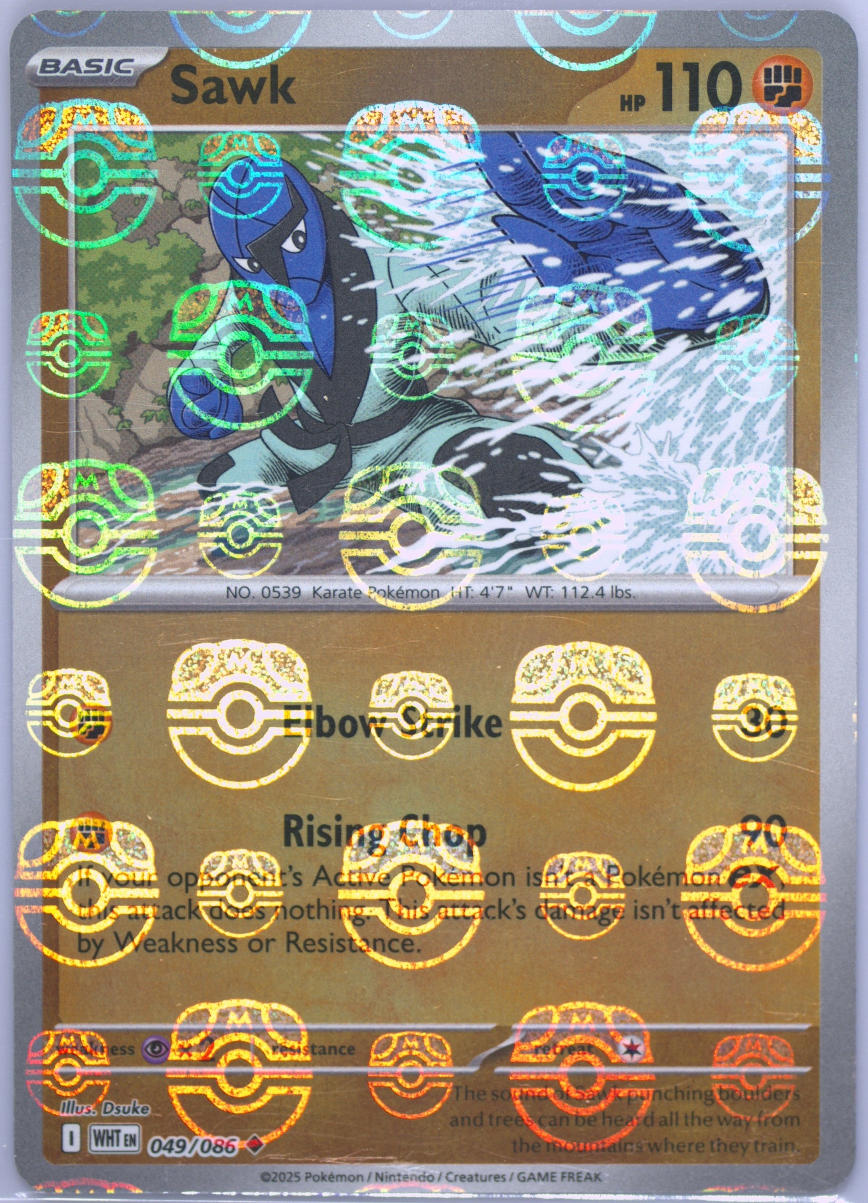 Sawk (Master Ball Pattern) 049/086 card from SV: White Flare