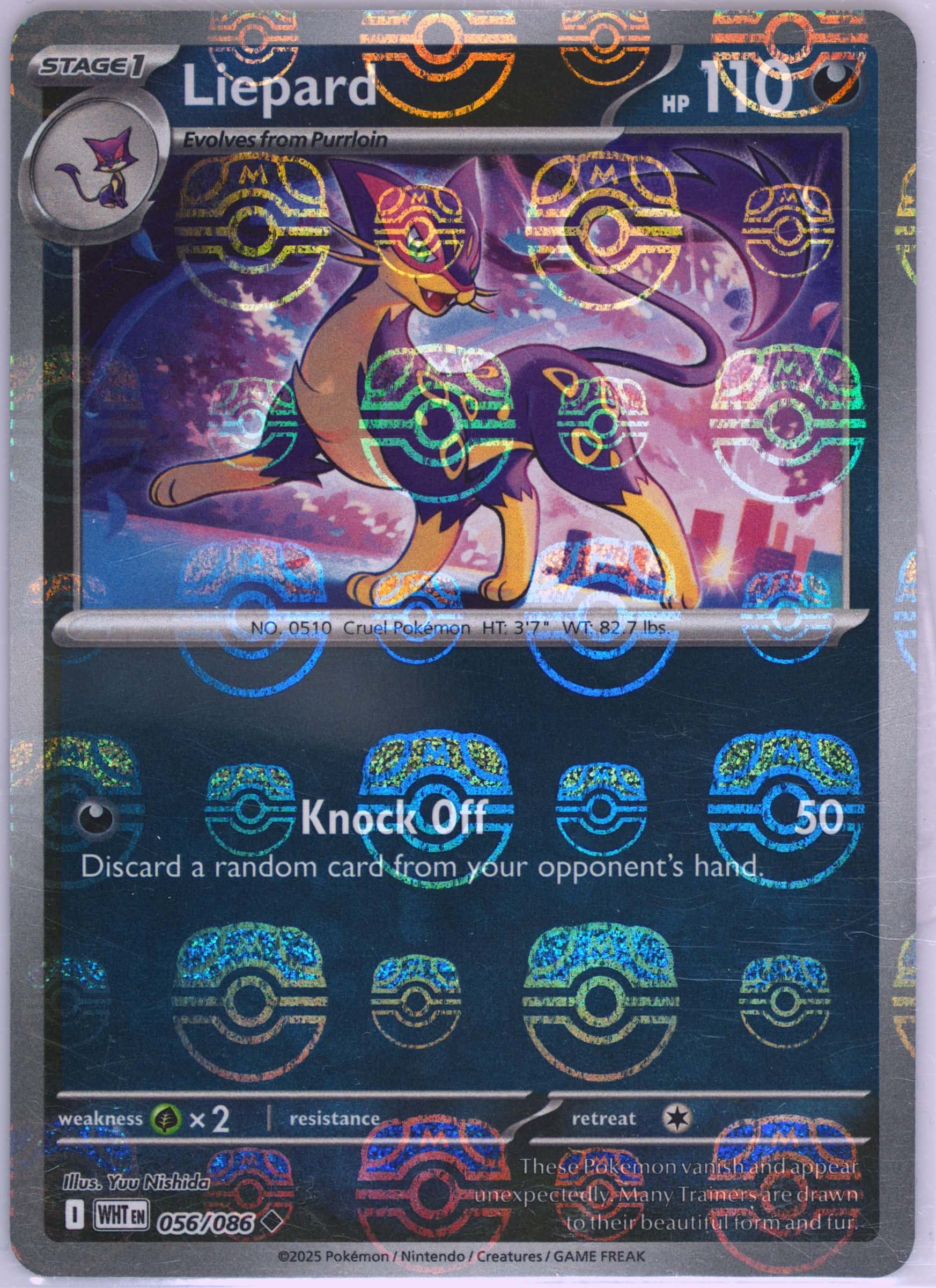 Liepard (Master Ball Pattern) 056/086 card from SV: White Flare