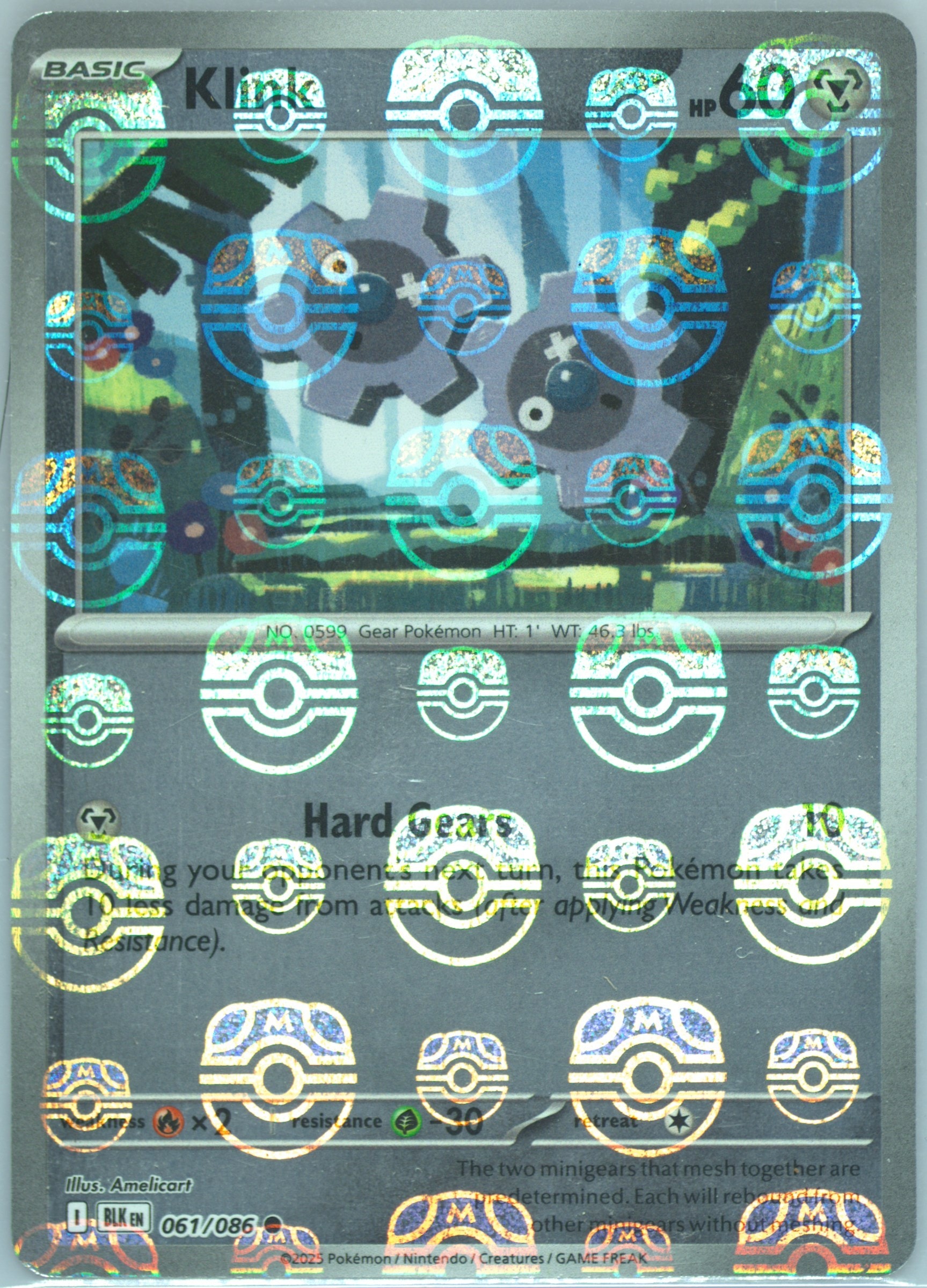 Klink (Master Ball Pattern) 061/086 card from SV: Black Bolt