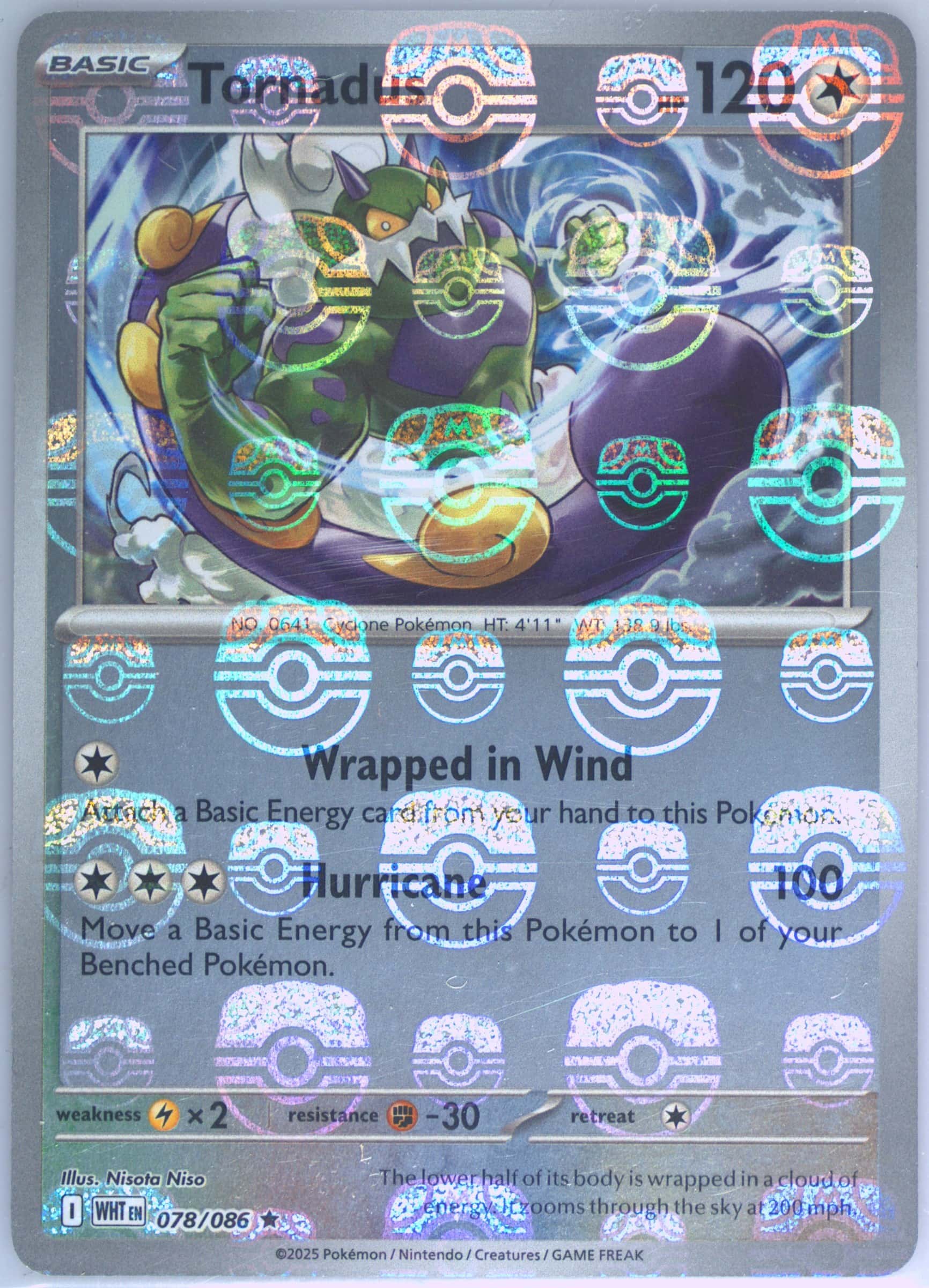 Tornadus (Master Ball Pattern) 078/086 card from SV: White Flare