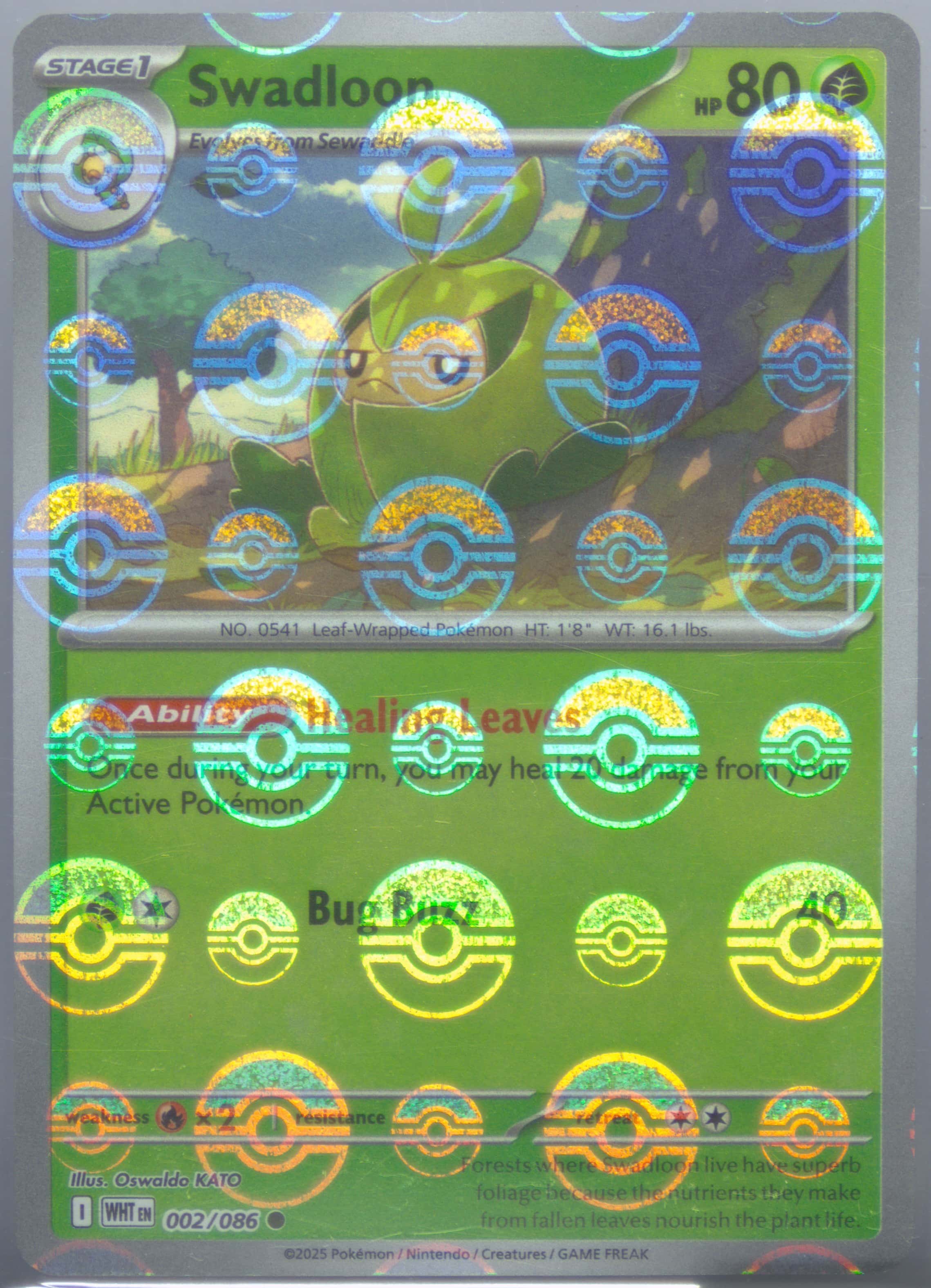 Swadloon (Poke Ball Pattern) 002/086 card from SV: White Flare