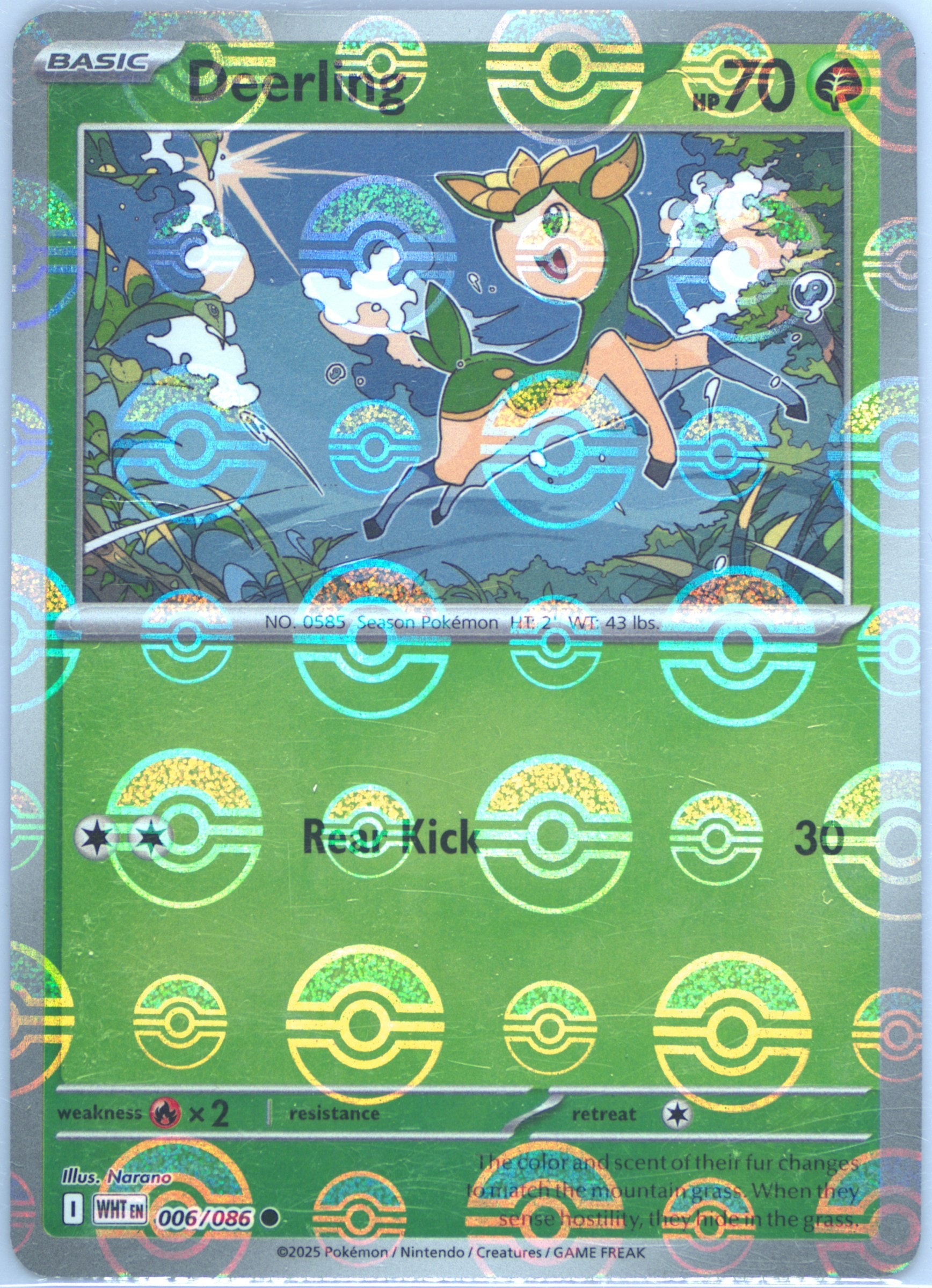 Deerling (Poke Ball Pattern) 006/086 card from SV: White Flare