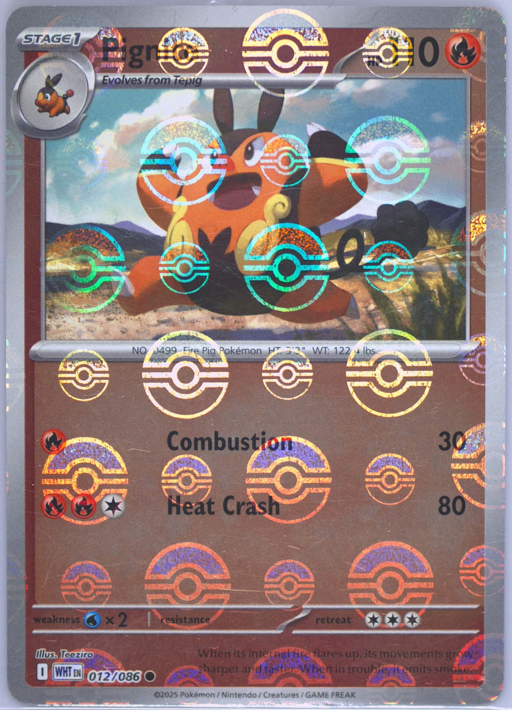 Pignite (Poke Ball Pattern) 012/086 card from SV: White Flare