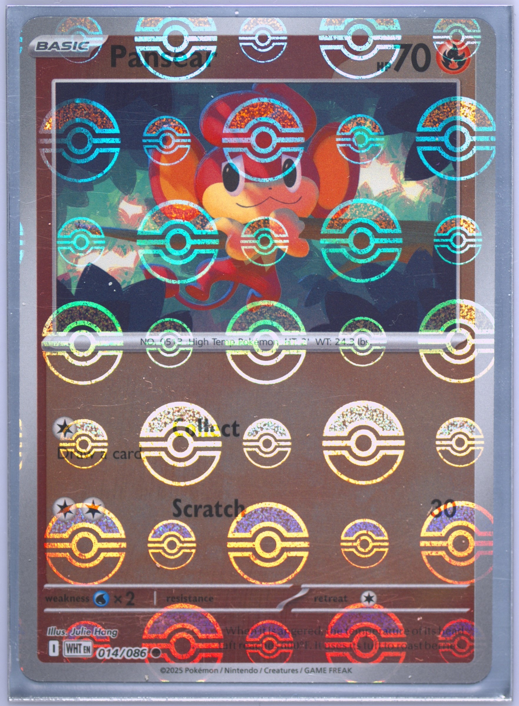 Pansear (Poke Ball Pattern) 014/086 card from SV: White Flare