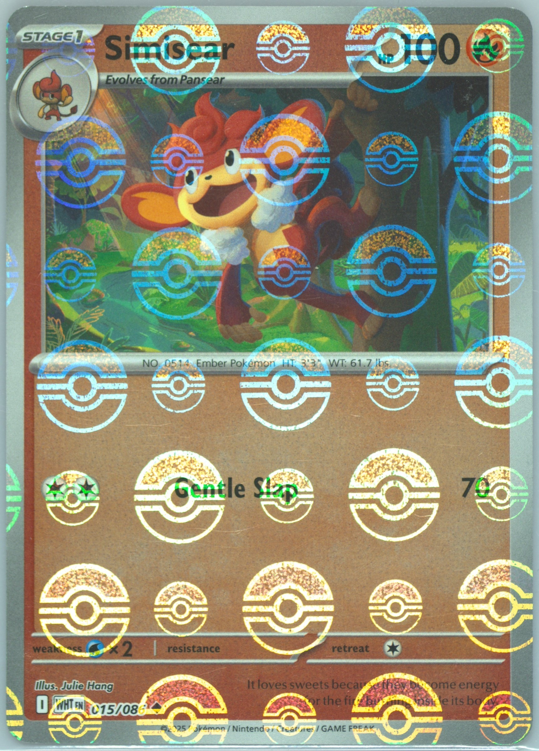Simisear (Poke Ball Pattern) 015/086 card from SV: White Flare