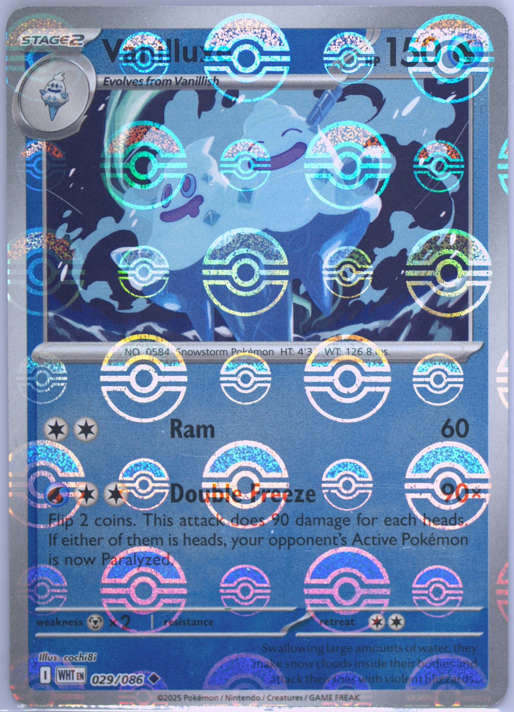 Vanilluxe (Poke Ball Pattern) 029/086 card from SV: White Flare