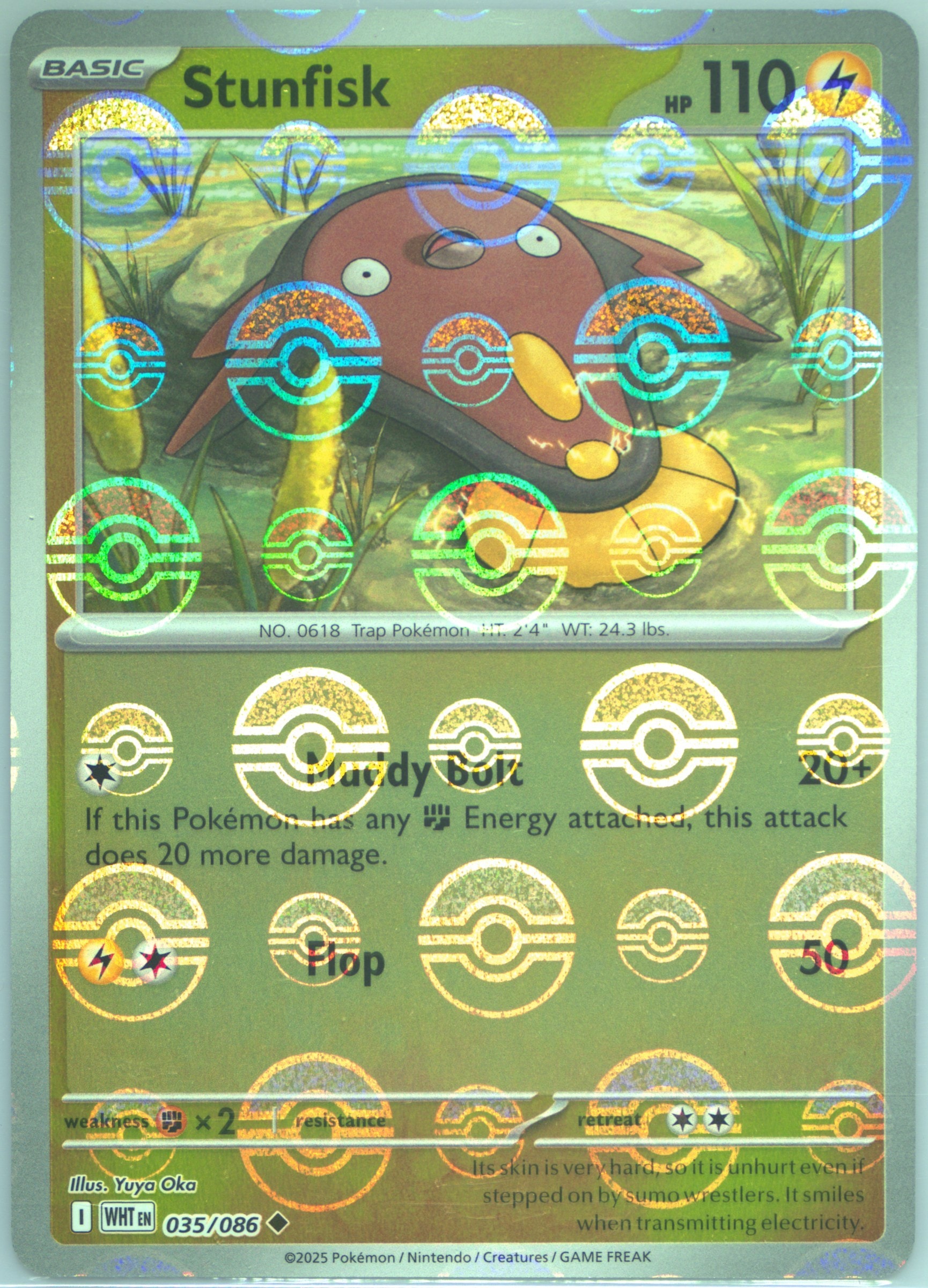 Stunfisk (Poke Ball Pattern) 035/086 card from SV: White Flare