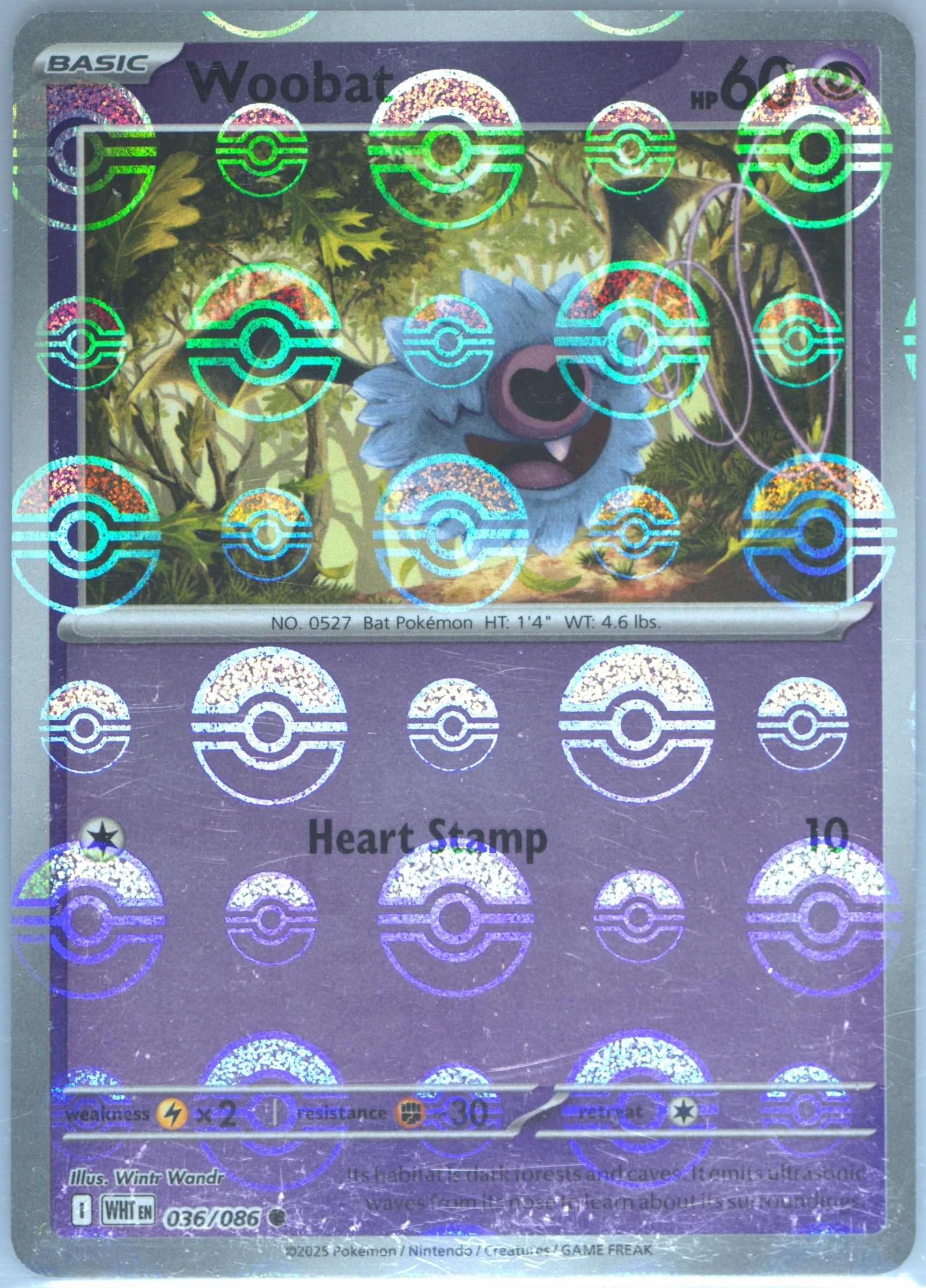 Woobat (Poke Ball Pattern) 036/086 card from SV: White Flare