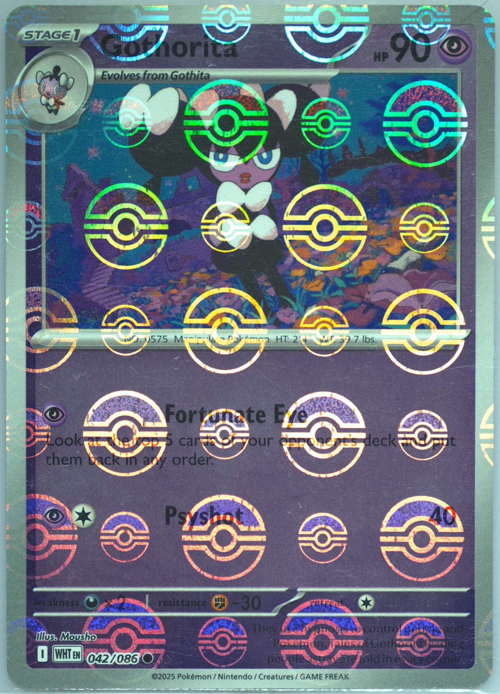 Gothorita (Poke Ball Pattern) 042/086 card from SV: White Flare