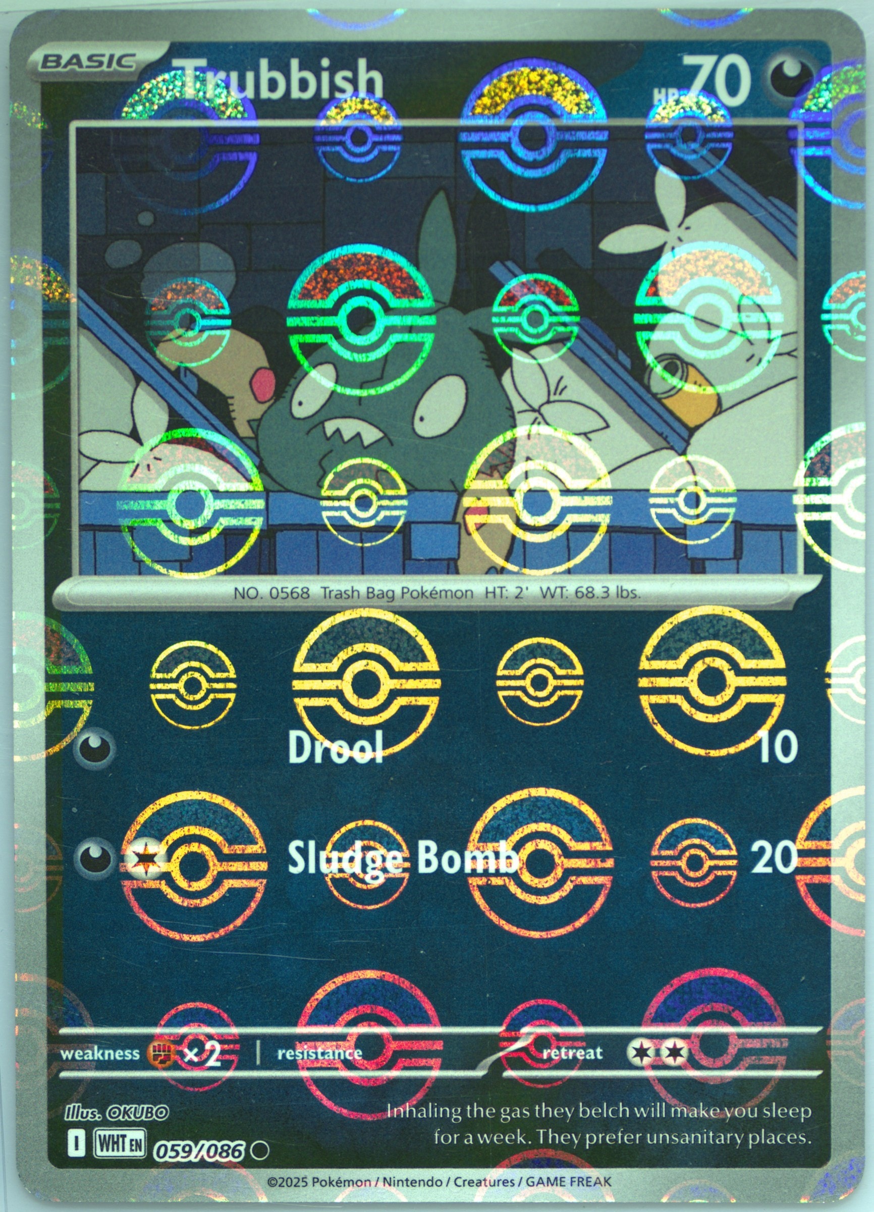 Trubbish (Poke Ball Pattern) 059/086 card from SV: White Flare