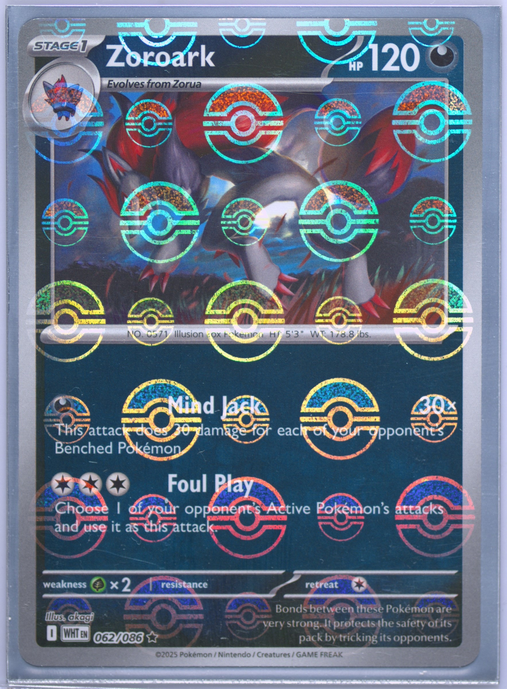 Zoroark (Poke Ball Pattern) 062/086 card from SV: White Flare