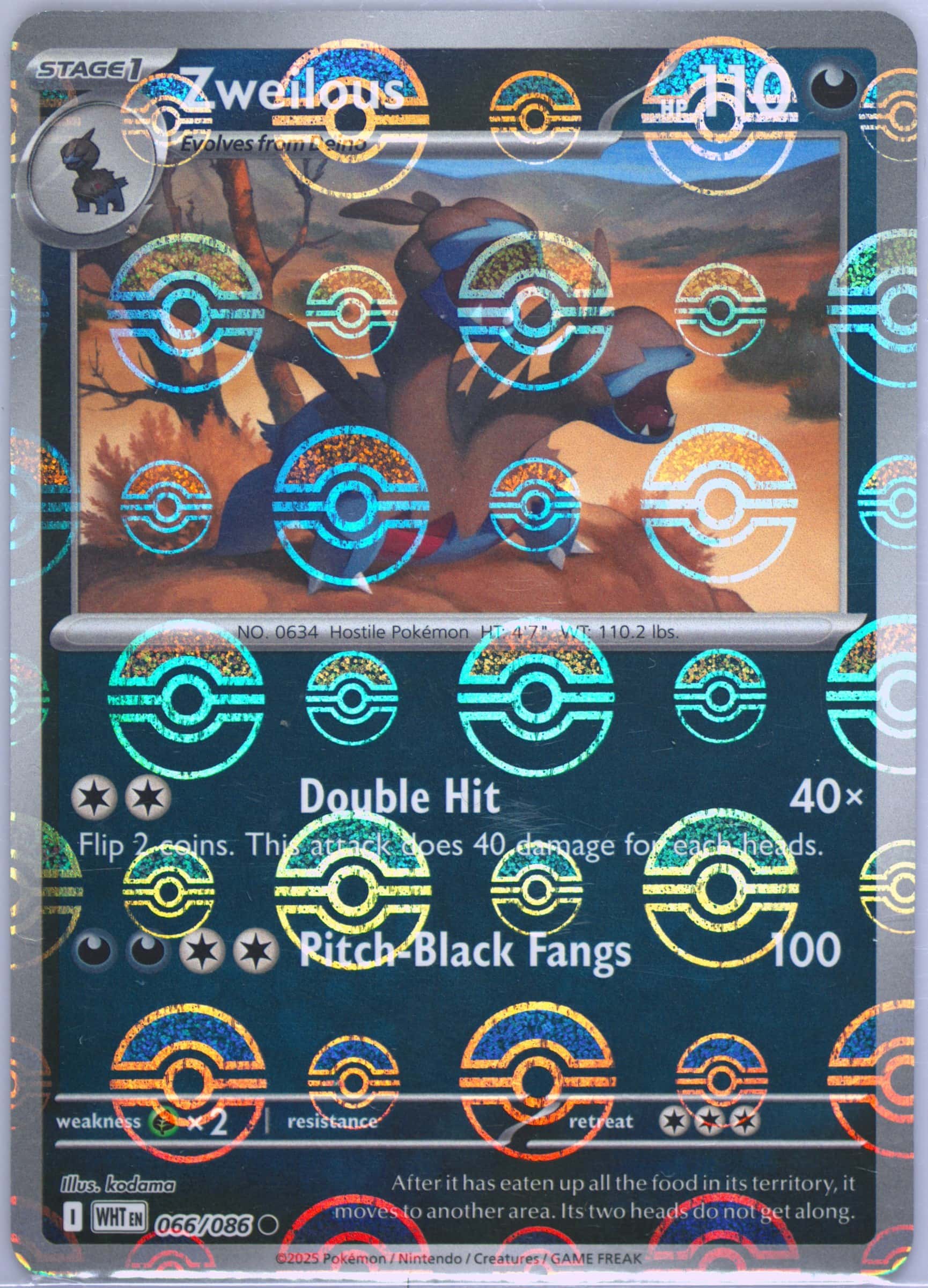 Zweilous (Poke Ball Pattern) 066/086 card from SV: White Flare