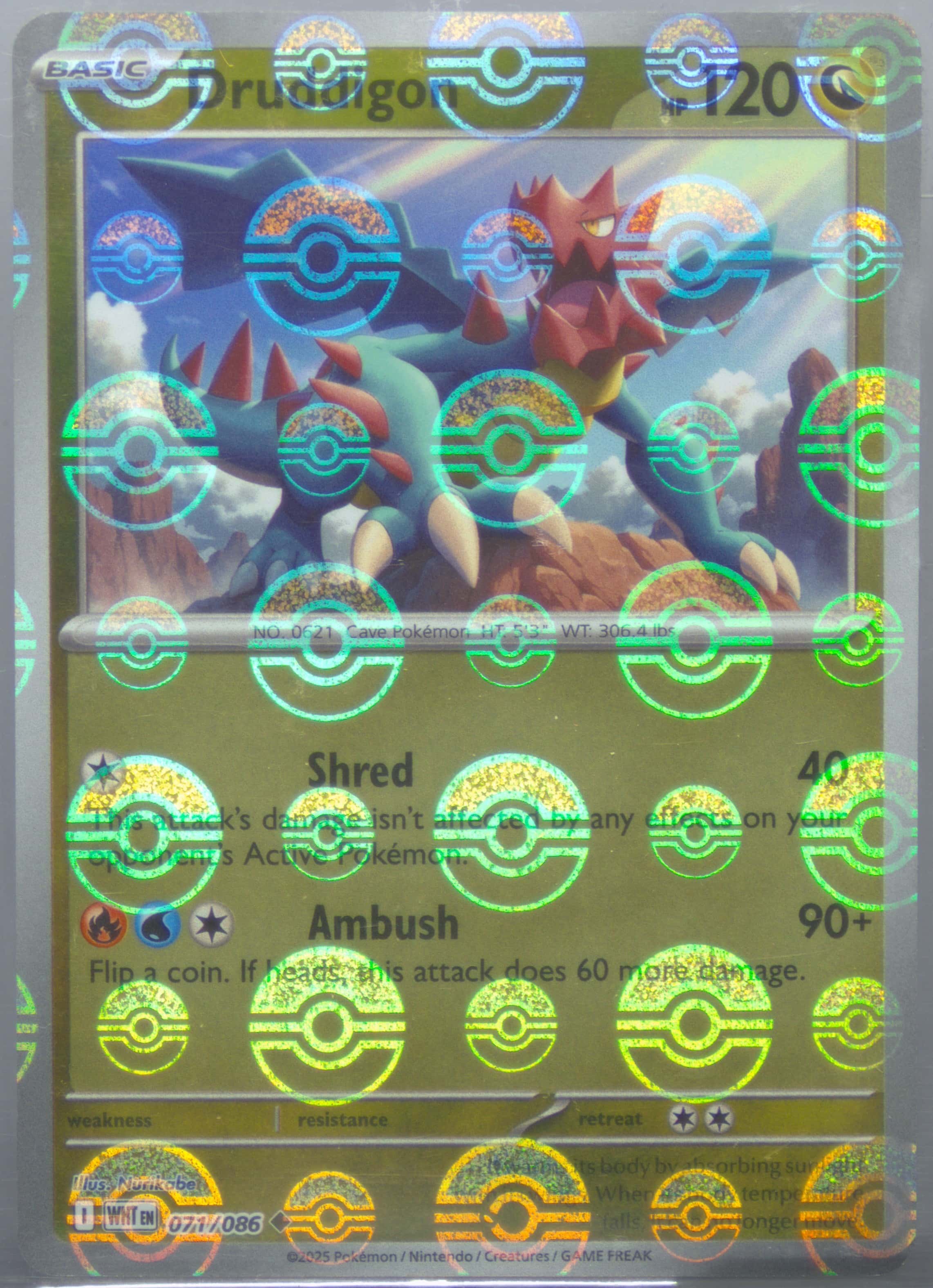 Druddigon (Poke Ball Pattern) 071/086 card from SV: White Flare