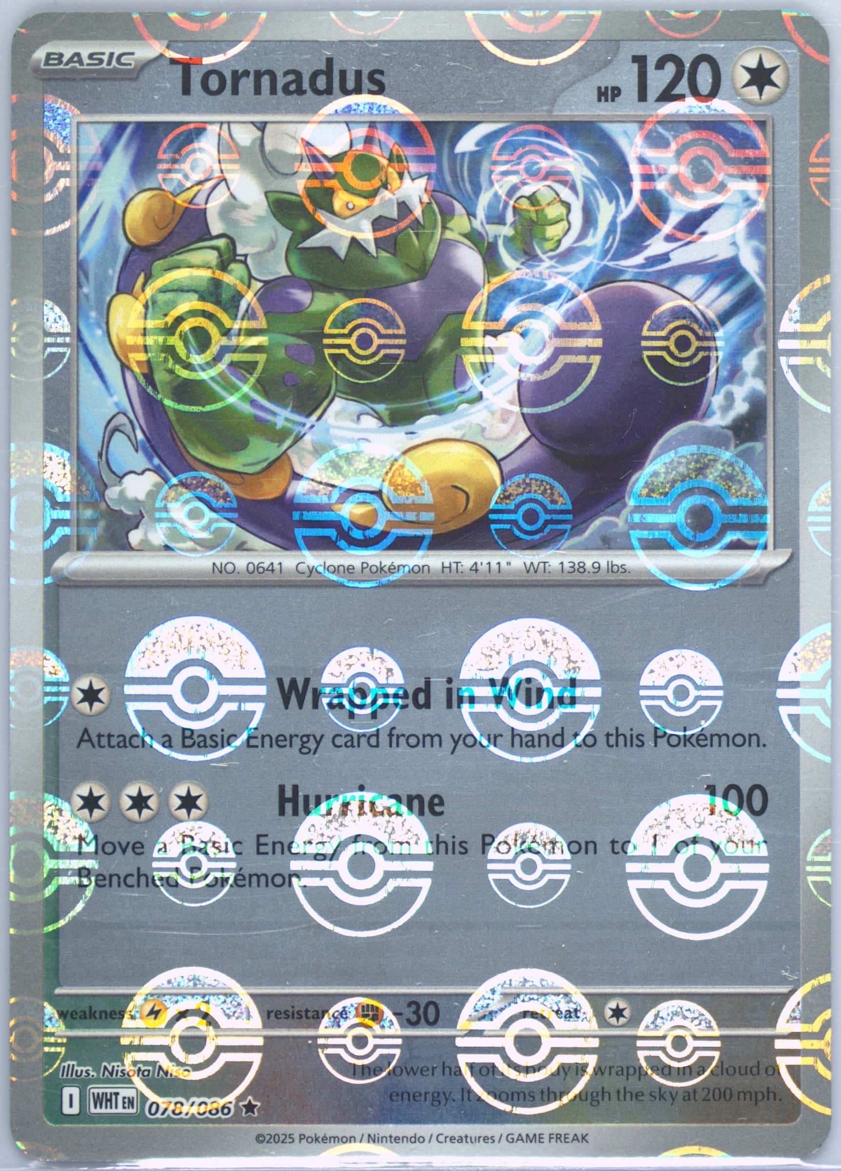 Tornadus (Poke Ball Pattern) 078/086 card from SV: White Flare