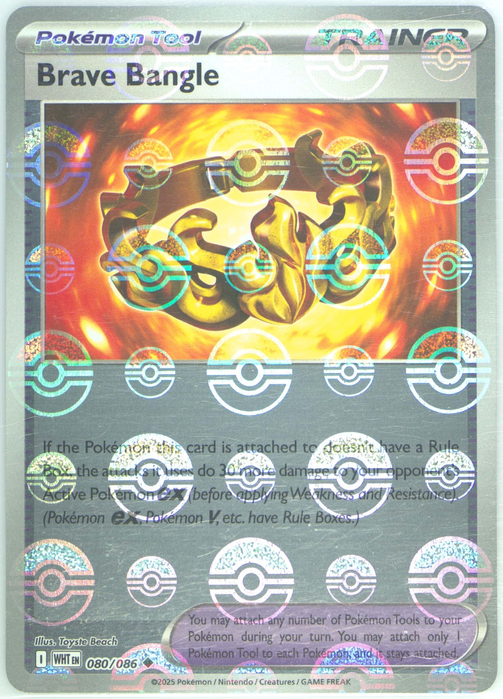 Brave Bangle (Poke Ball Pattern) 080/086 card from SV: White Flare