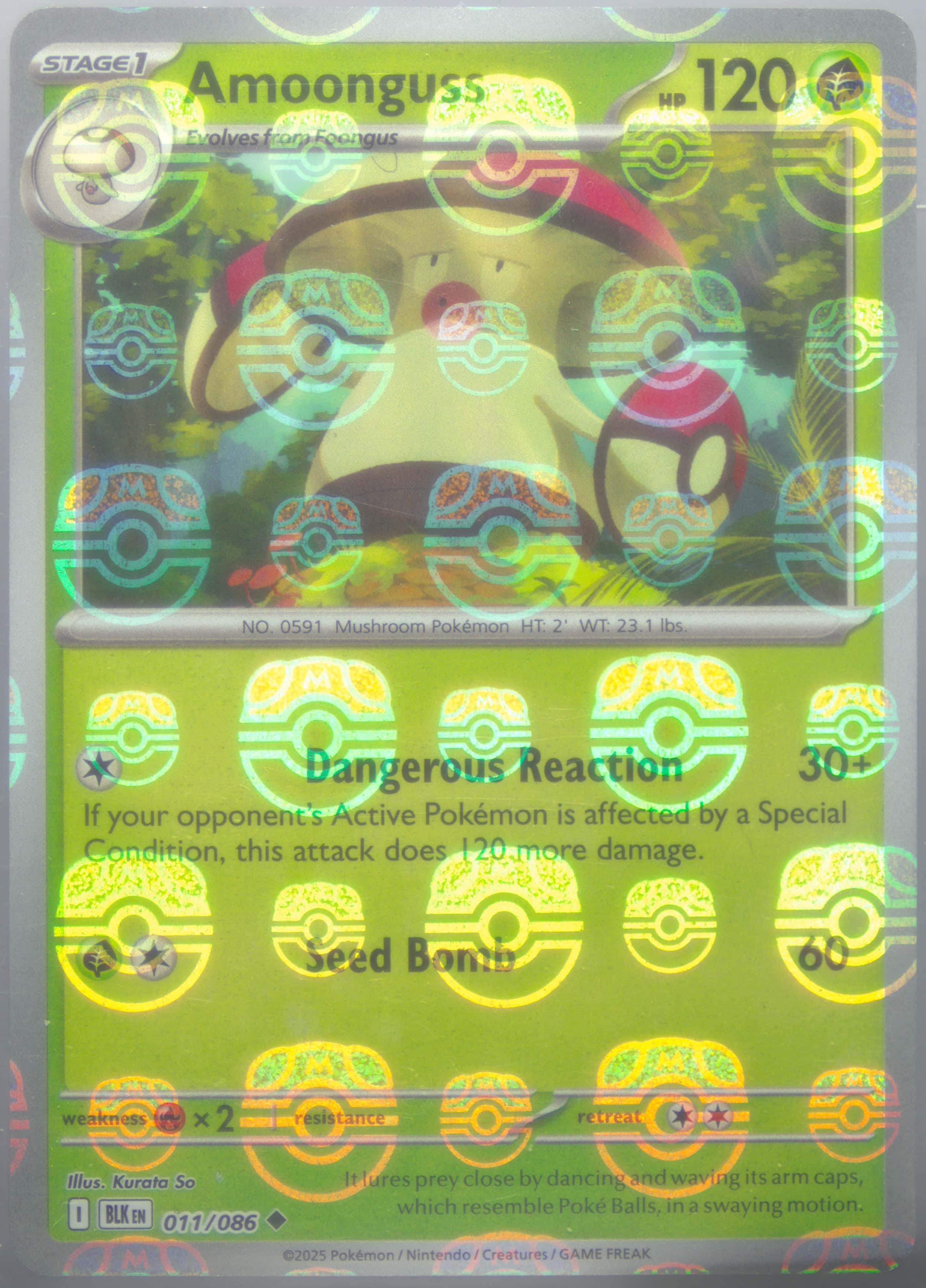Amoonguss (Master Ball Pattern) 011/086 card from SV: Black Bolt