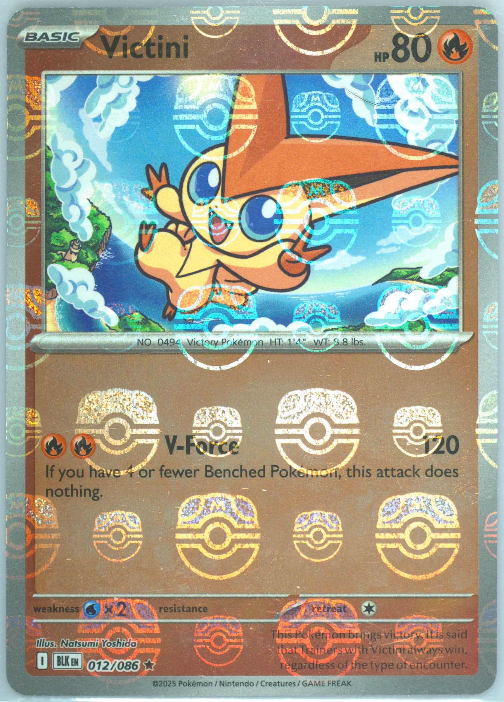 Victini (Master Ball Pattern) 012/086 card from SV: Black Bolt