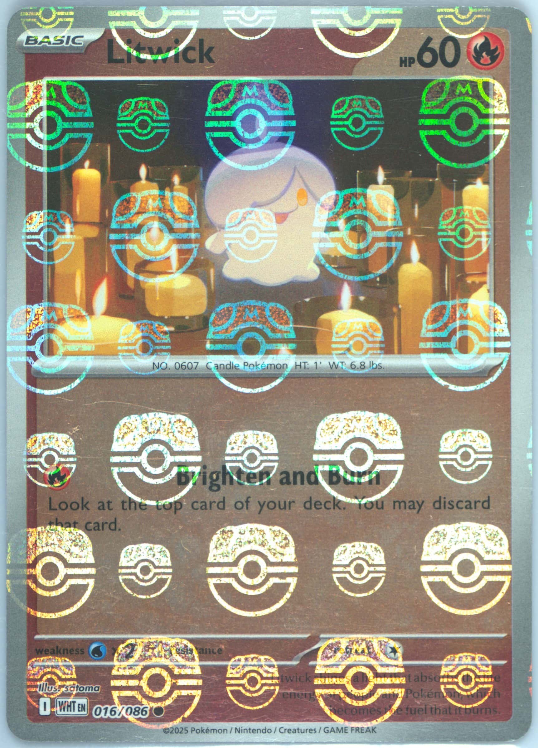 Litwick (Master Ball Pattern) 016/086 card from SV: White Flare
