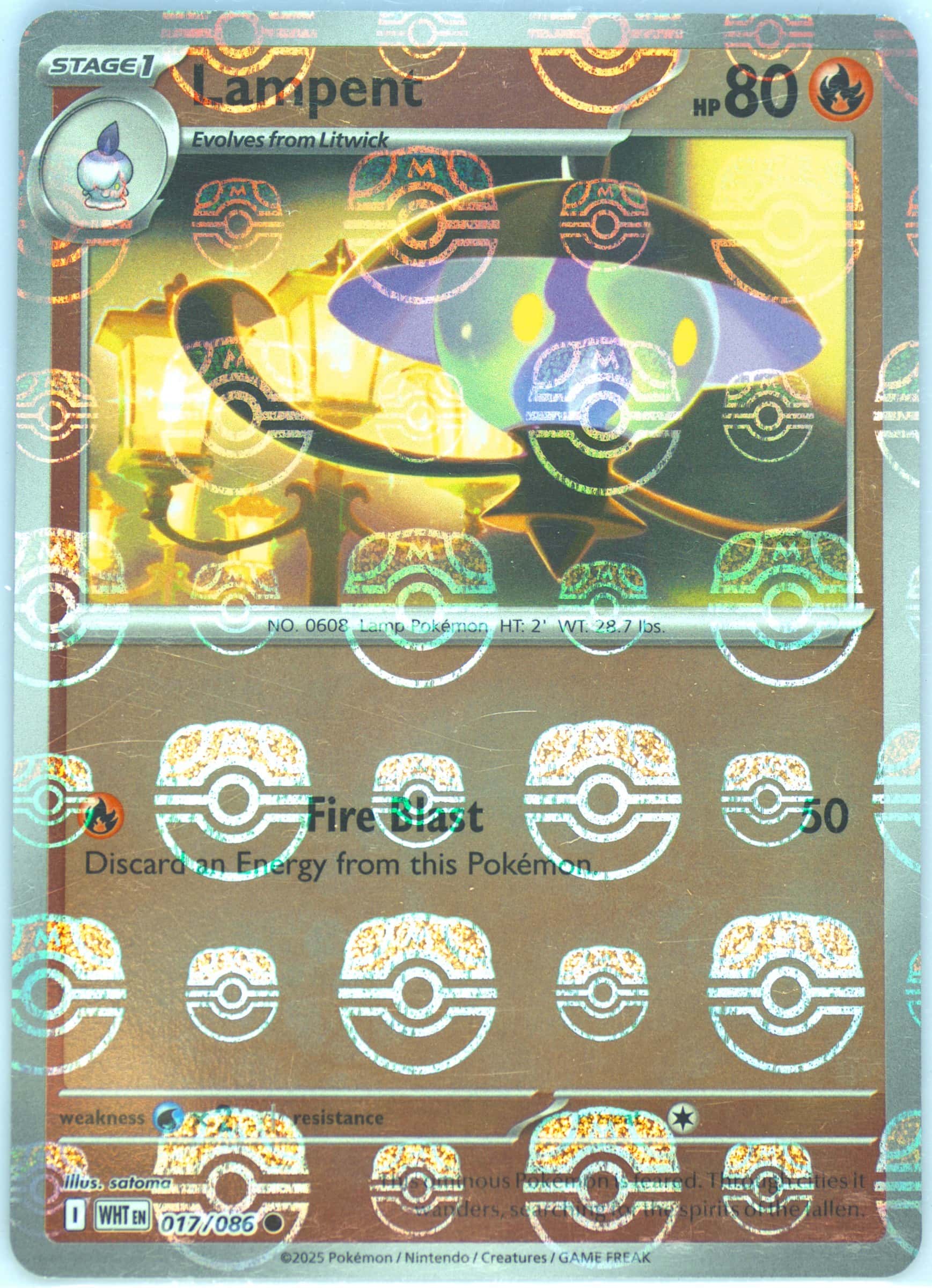 Lampent (Master Ball Pattern) 017/086 card from SV: White Flare