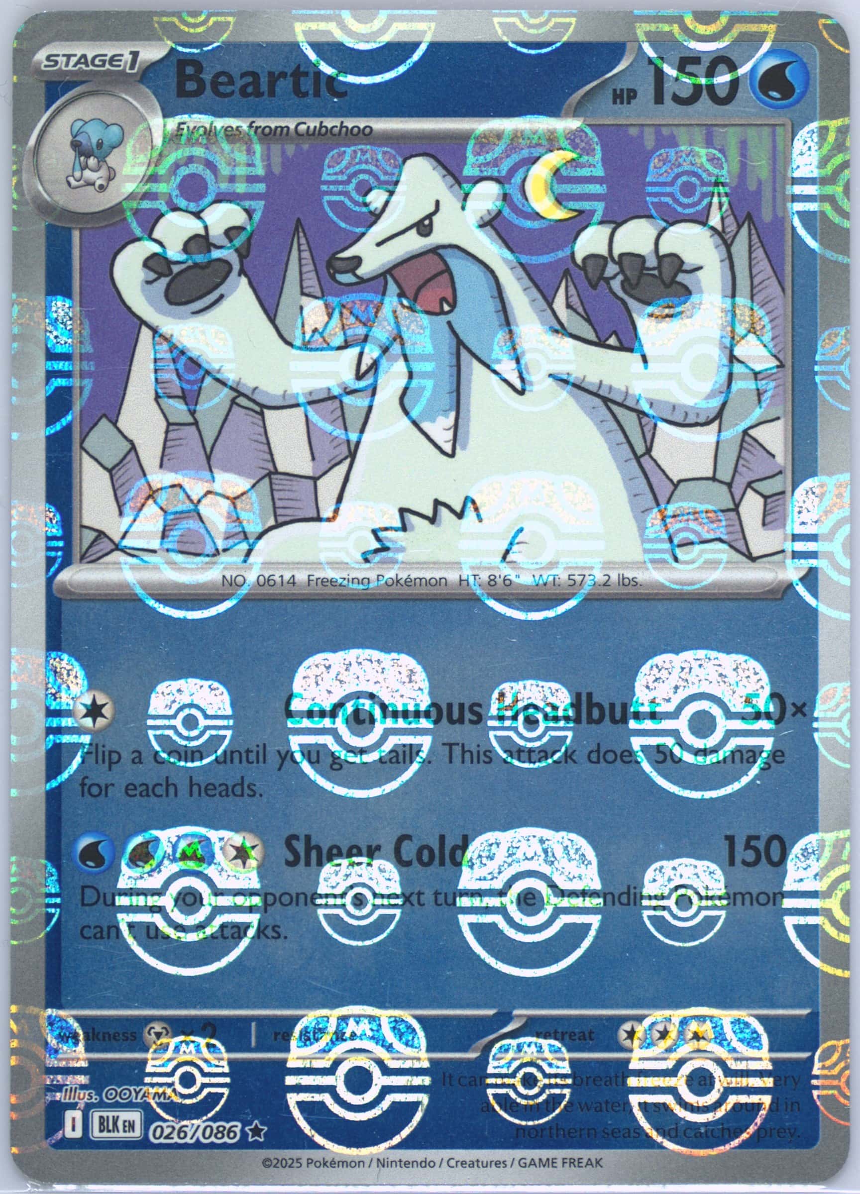 Beartic (Master Ball Pattern) 026/086 card from SV: Black Bolt