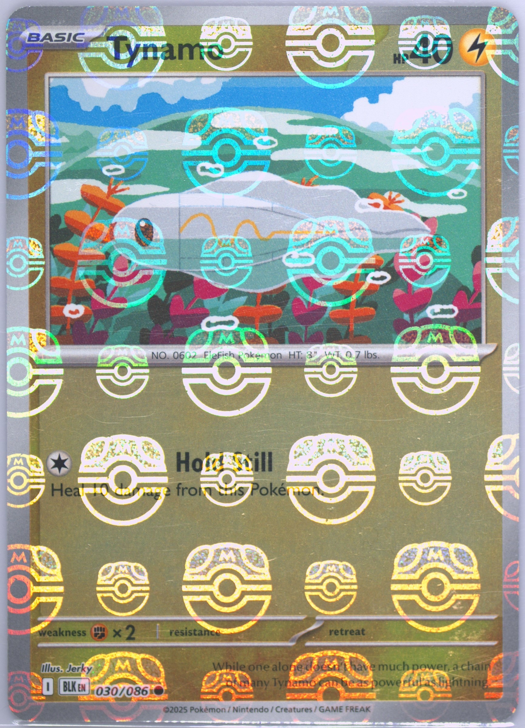 Tynamo (Master Ball Pattern) 030/086 card from SV: Black Bolt