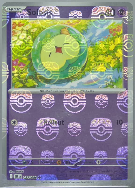 Solosis (Master Ball Pattern) 037/086 card from SV: Black Bolt