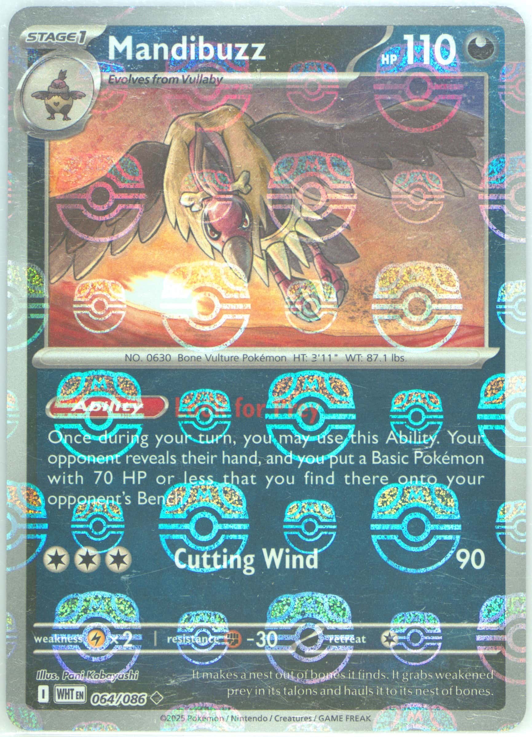 Mandibuzz (Master Ball Pattern) 064/086 card from SV: White Flare