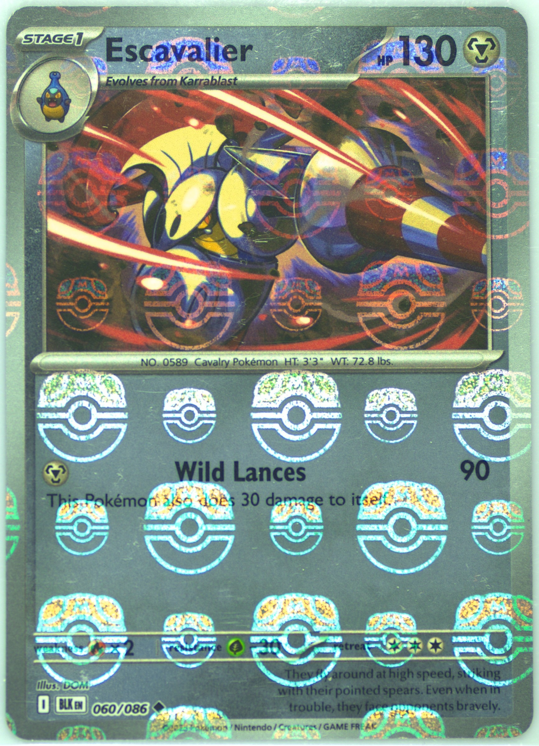 Escavalier (Master Ball Pattern) 060/086 card from SV: Black Bolt