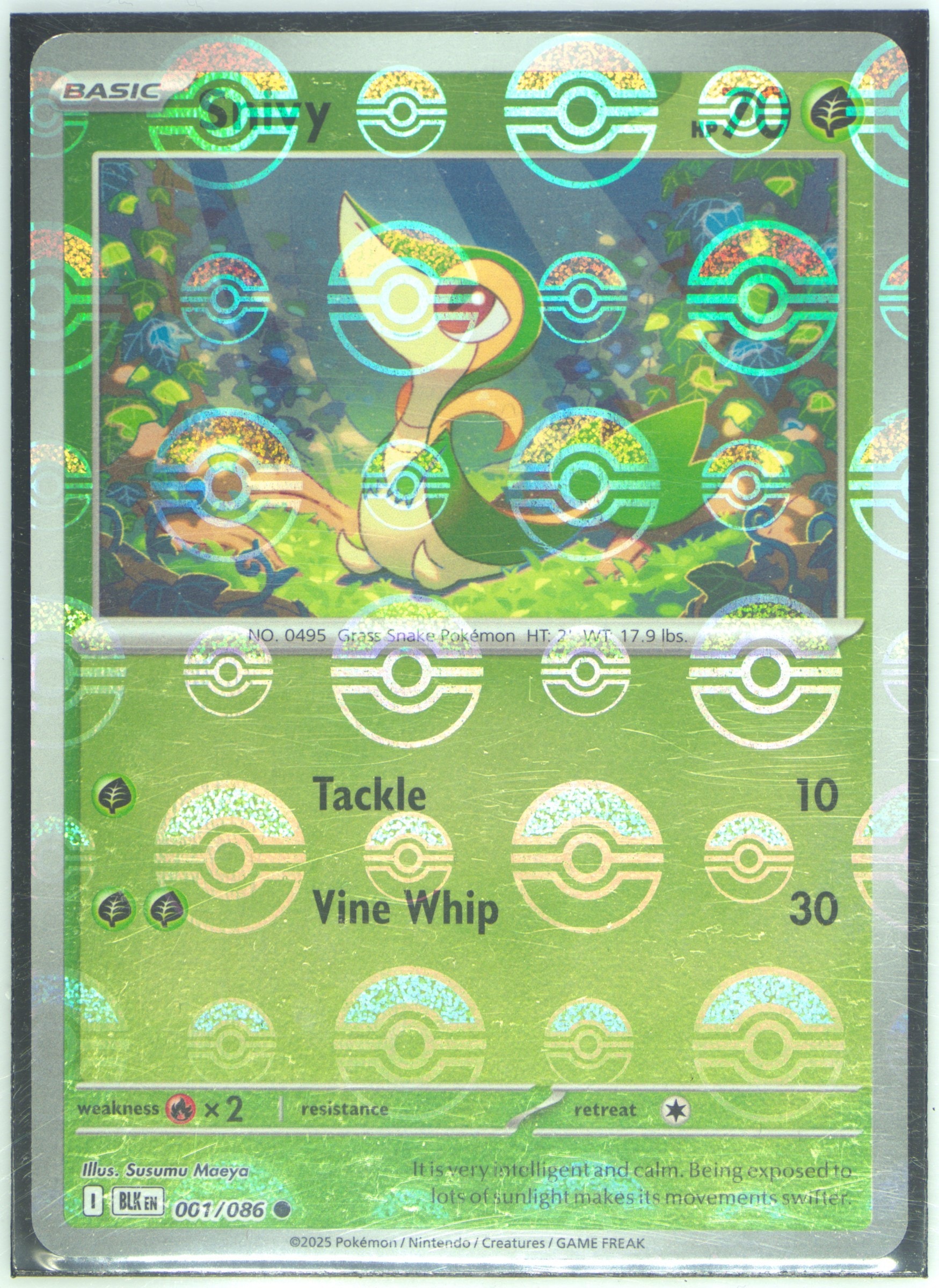 Snivy (Poke Ball Pattern) 001/086 card from SV: Black Bolt