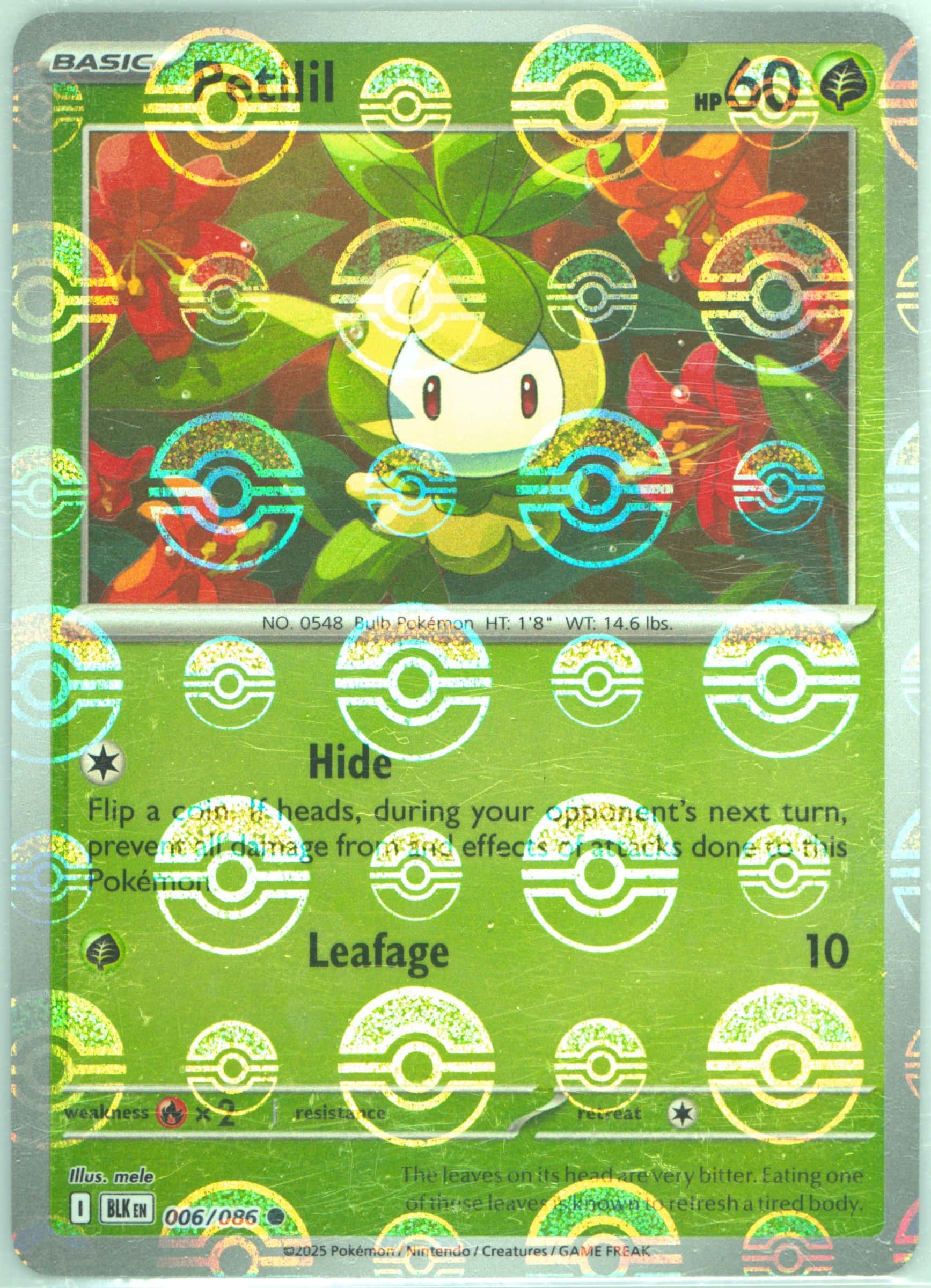 Petilil (Poke Ball Pattern) 006/086 card from SV: Black Bolt