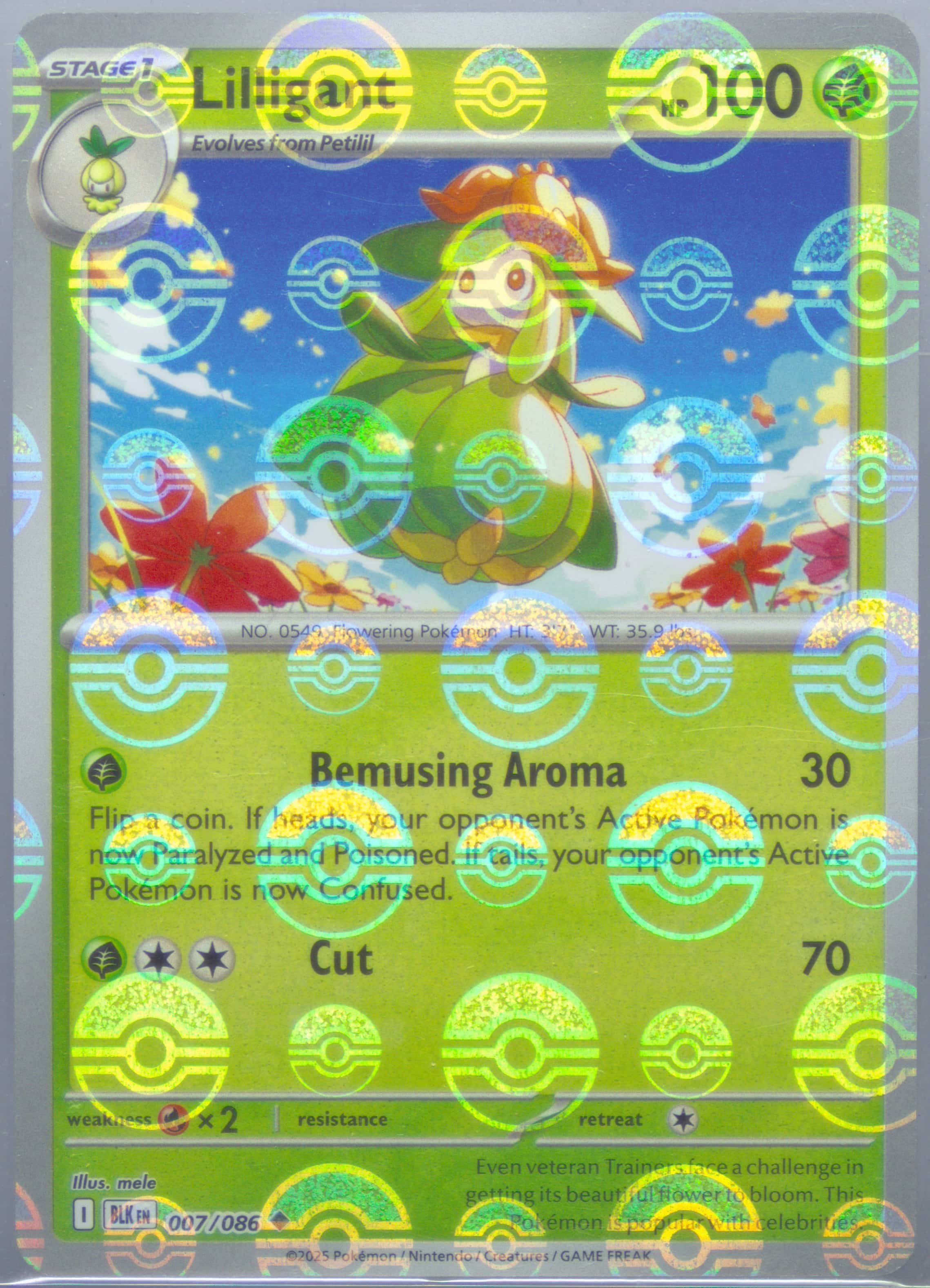 Lilligant (Poke Ball Pattern) 007/086 card from SV: Black Bolt